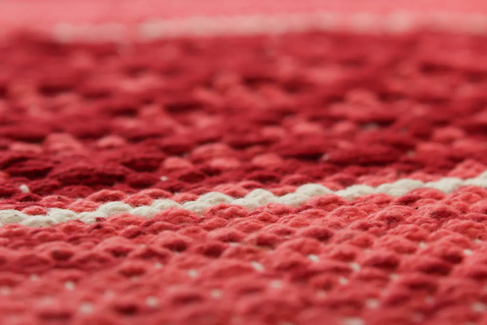 Kludetæppe - Visby (rød)