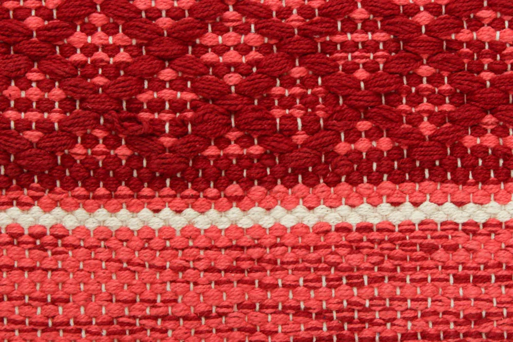 Kludetæppe - Visby (rød)