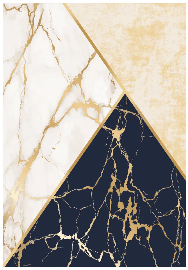 Wilton-tæppe - Canelli (beige/hvid/blå)