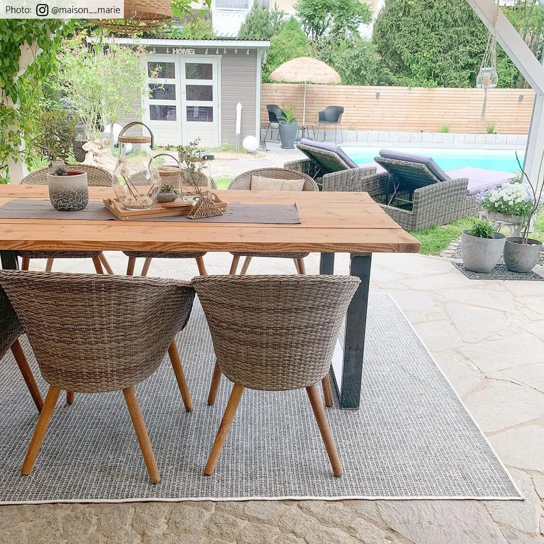 Tæpper til indendørs/udendørs brug - Tromsø (sølv)