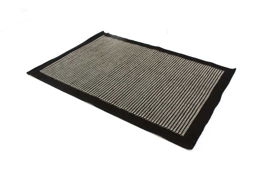 Uldtæppe - Luxor (sort/hvid)