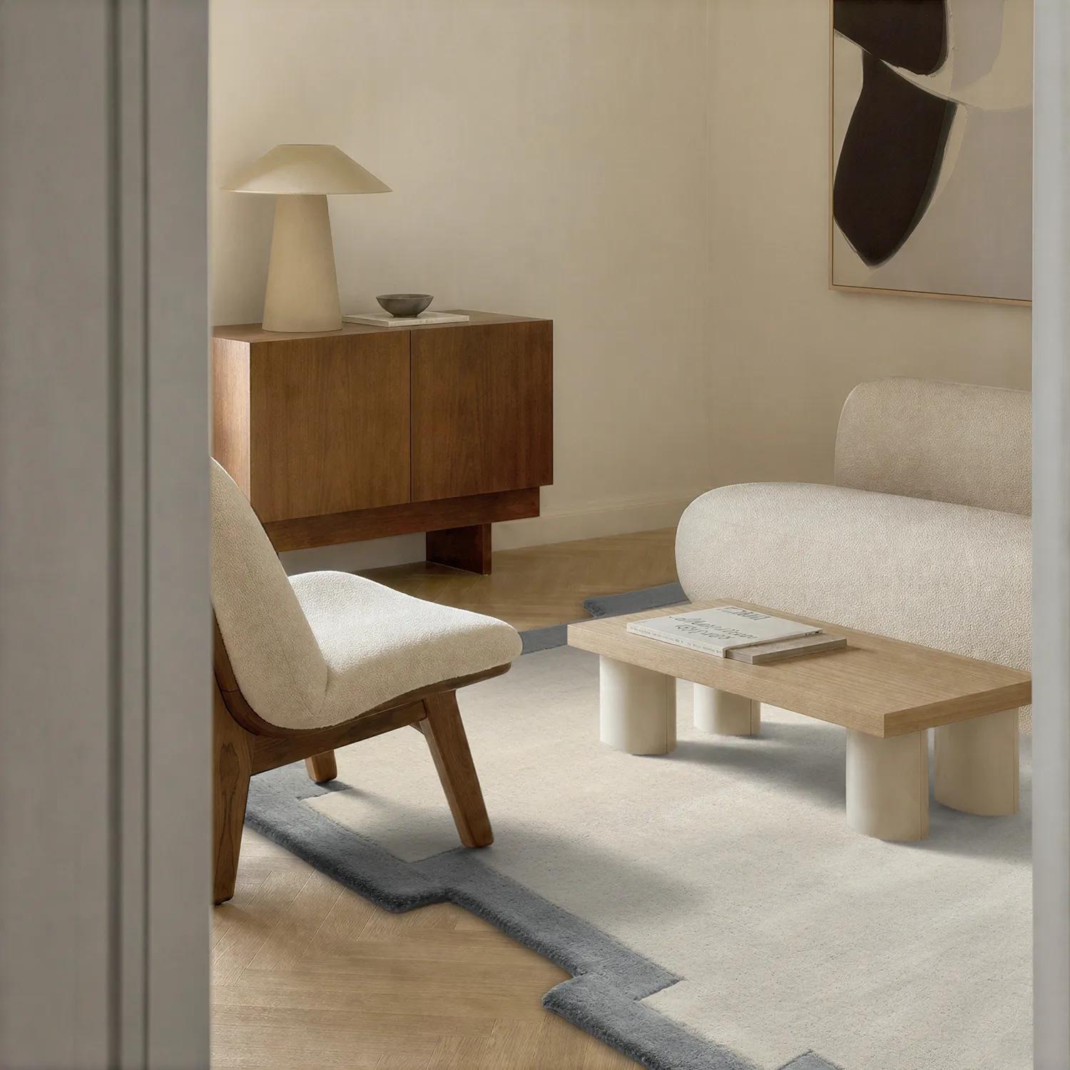 Uldtæppe - Agra Hand Tufted Wool Premium (grå)