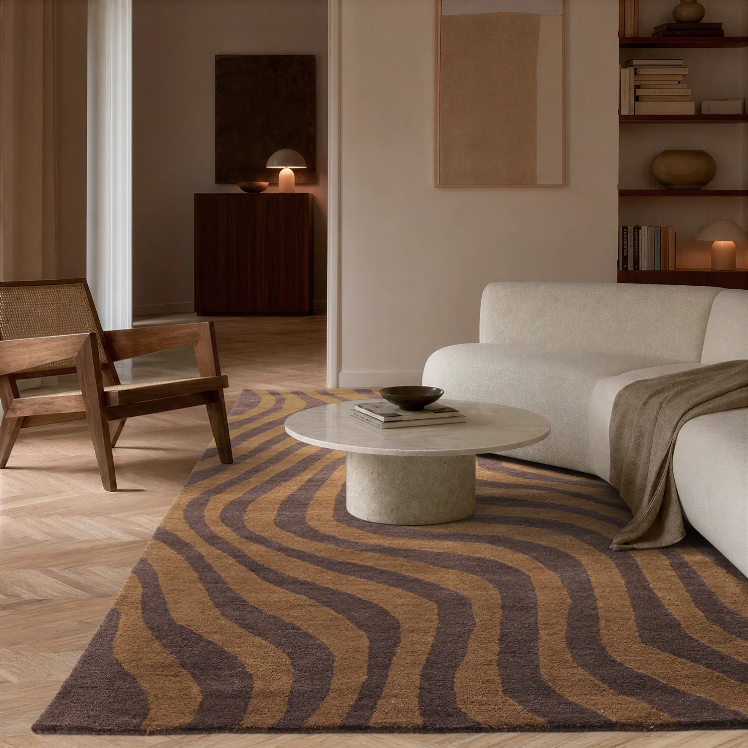 Uldtæppe - Aiz Hand Tufted Wool Premium (brun)