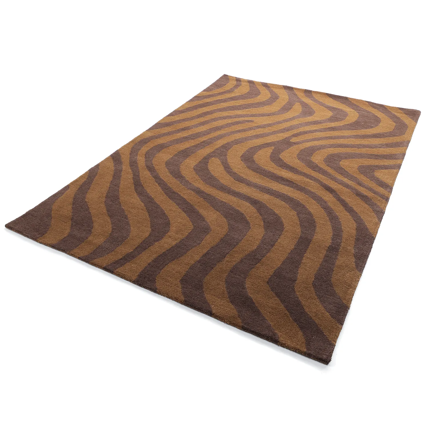 Uldtæppe - Aiz Hand Tufted Wool Premium (brun)
