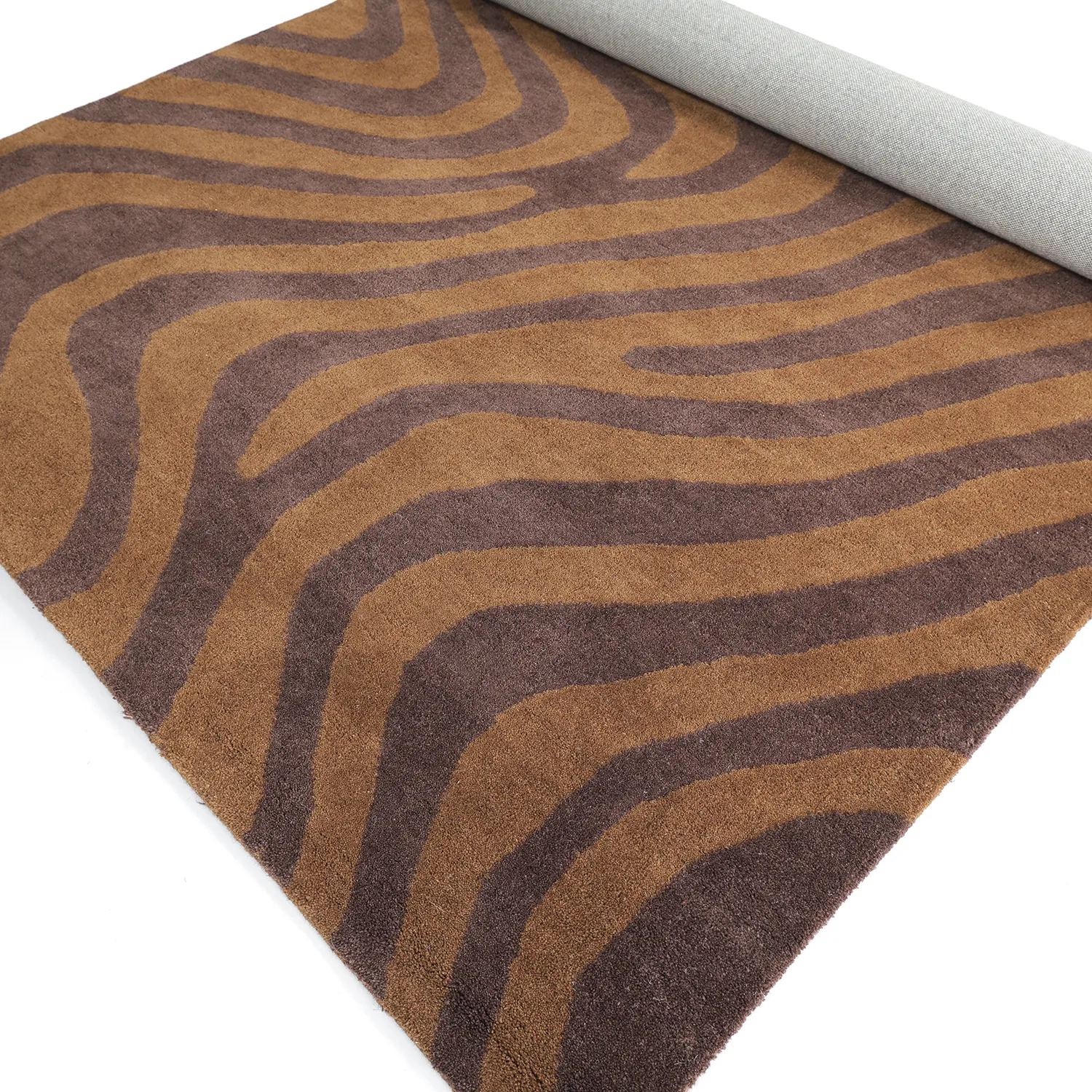 Uldtæppe - Aiz Hand Tufted Wool Premium (brun)