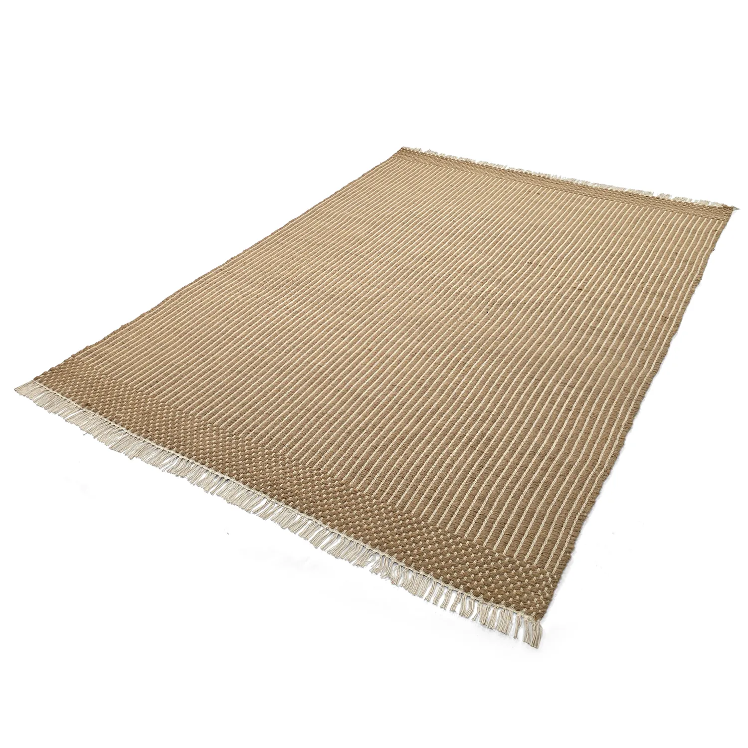 Uldtæppe - Arbil (beige/hvid)