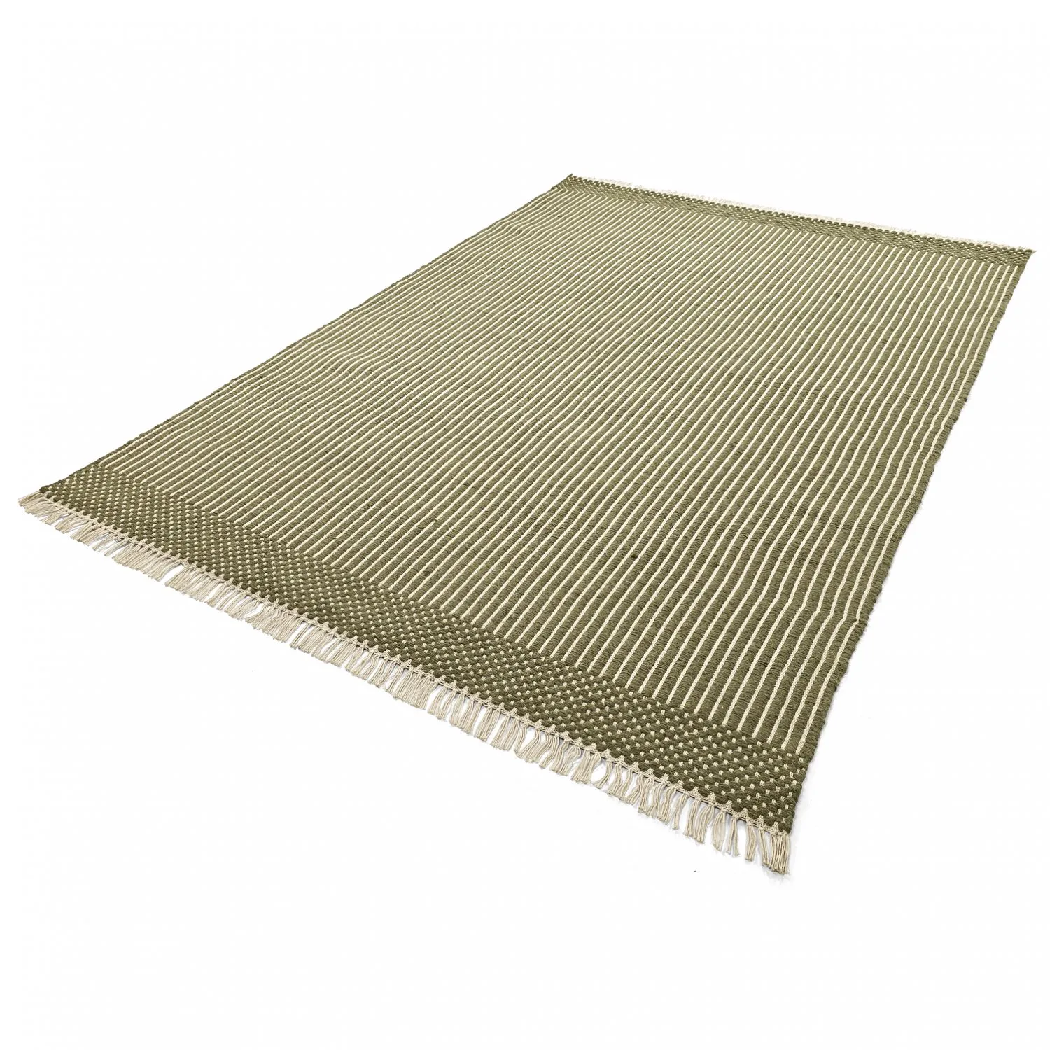 Uldtæppe - Arbil (grøn/hvid)