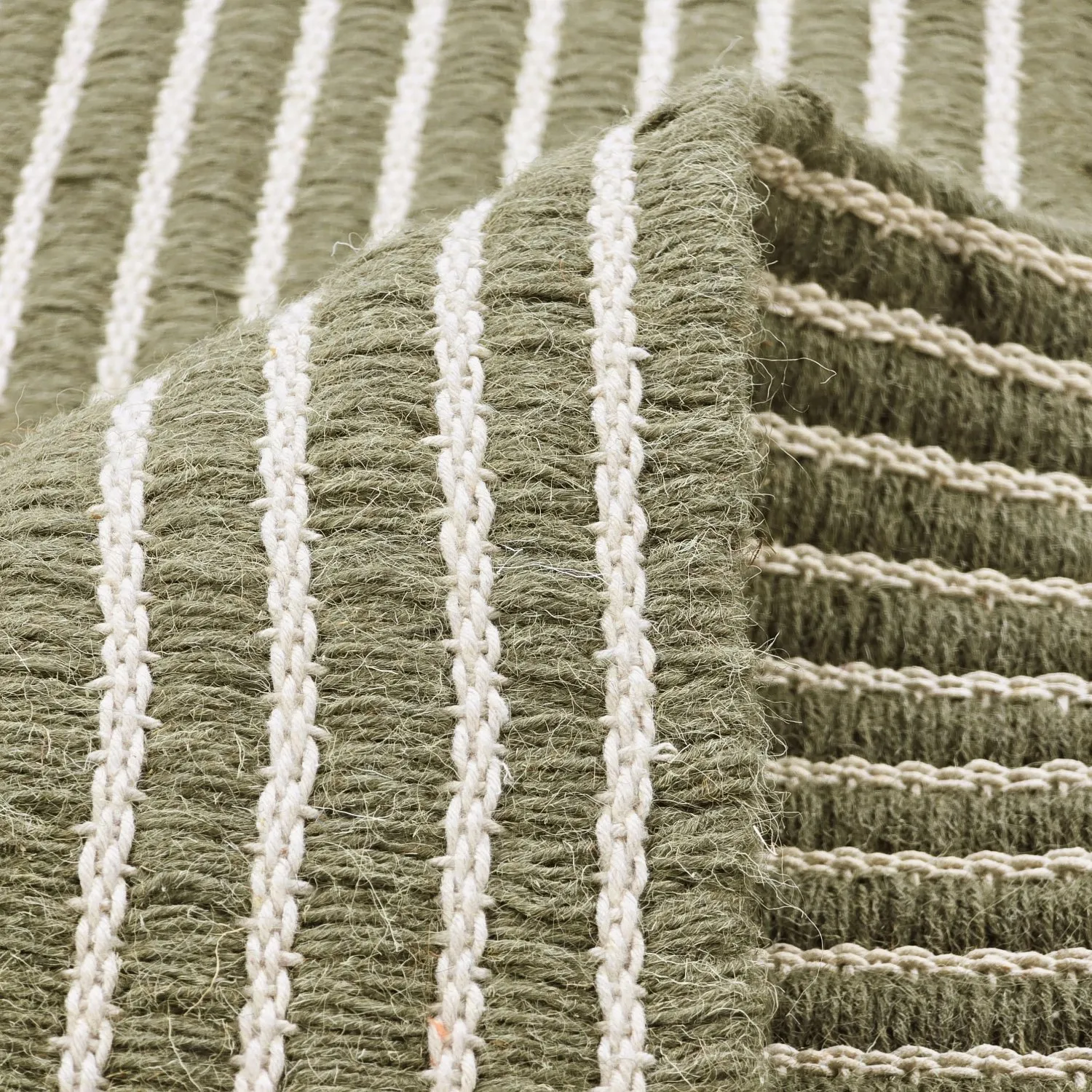 Uldtæppe - Arbil (grøn/hvid)