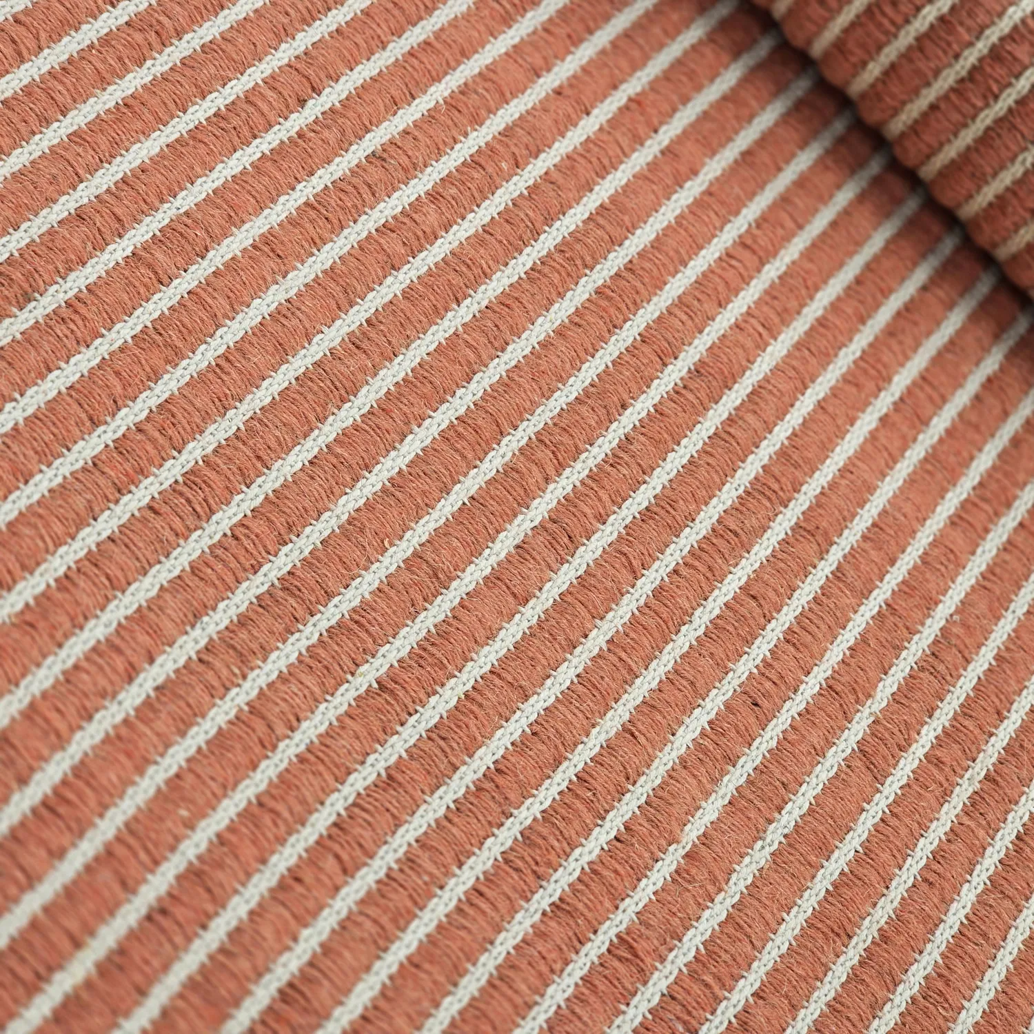 Uldtæppe - Arbil (terracotta/hvid)