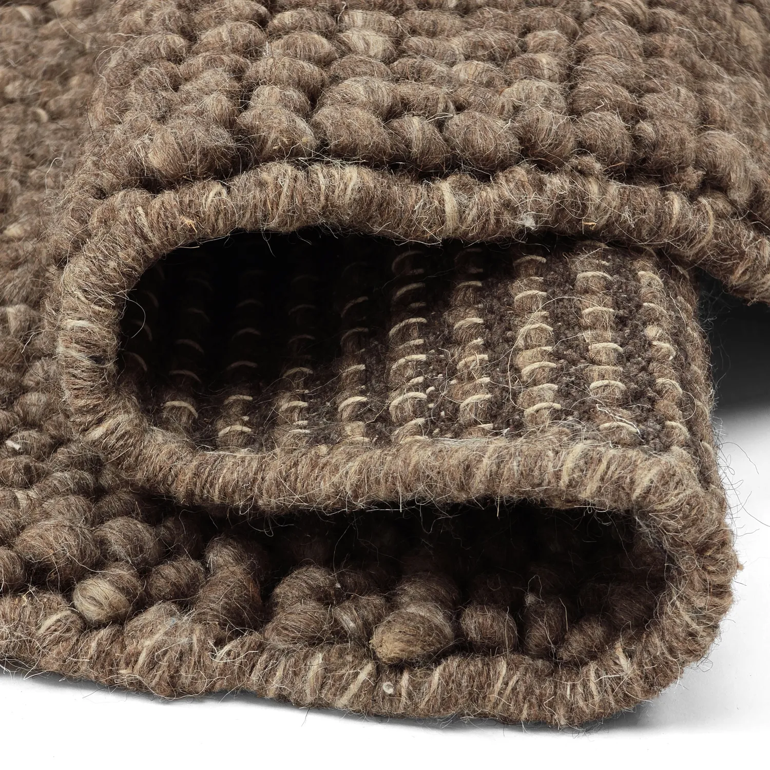 Rundt tæppe - Avafors Wool Bubble (brun/beige)