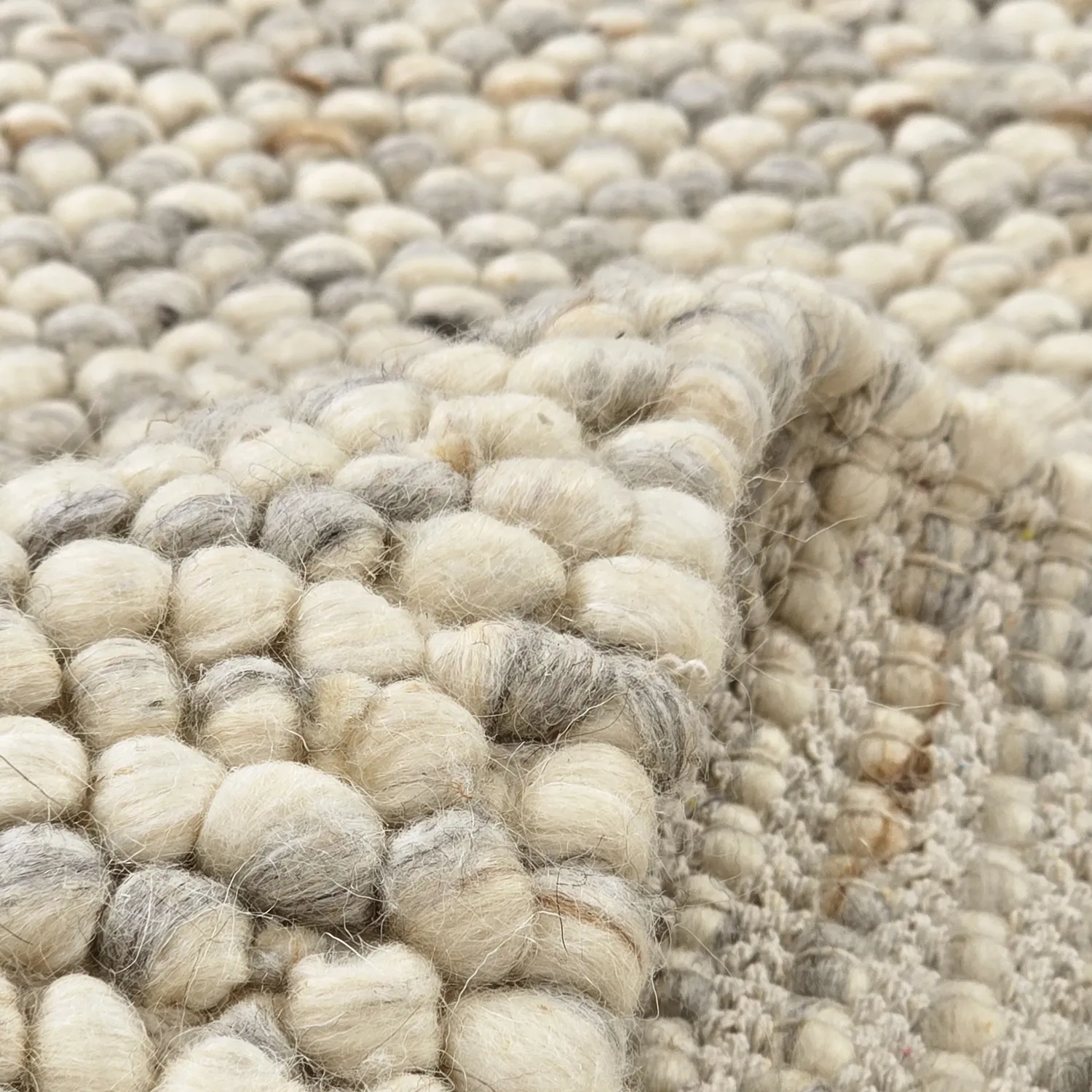 Uldtæppe - Avafors Wool Bubble (grå/beige)