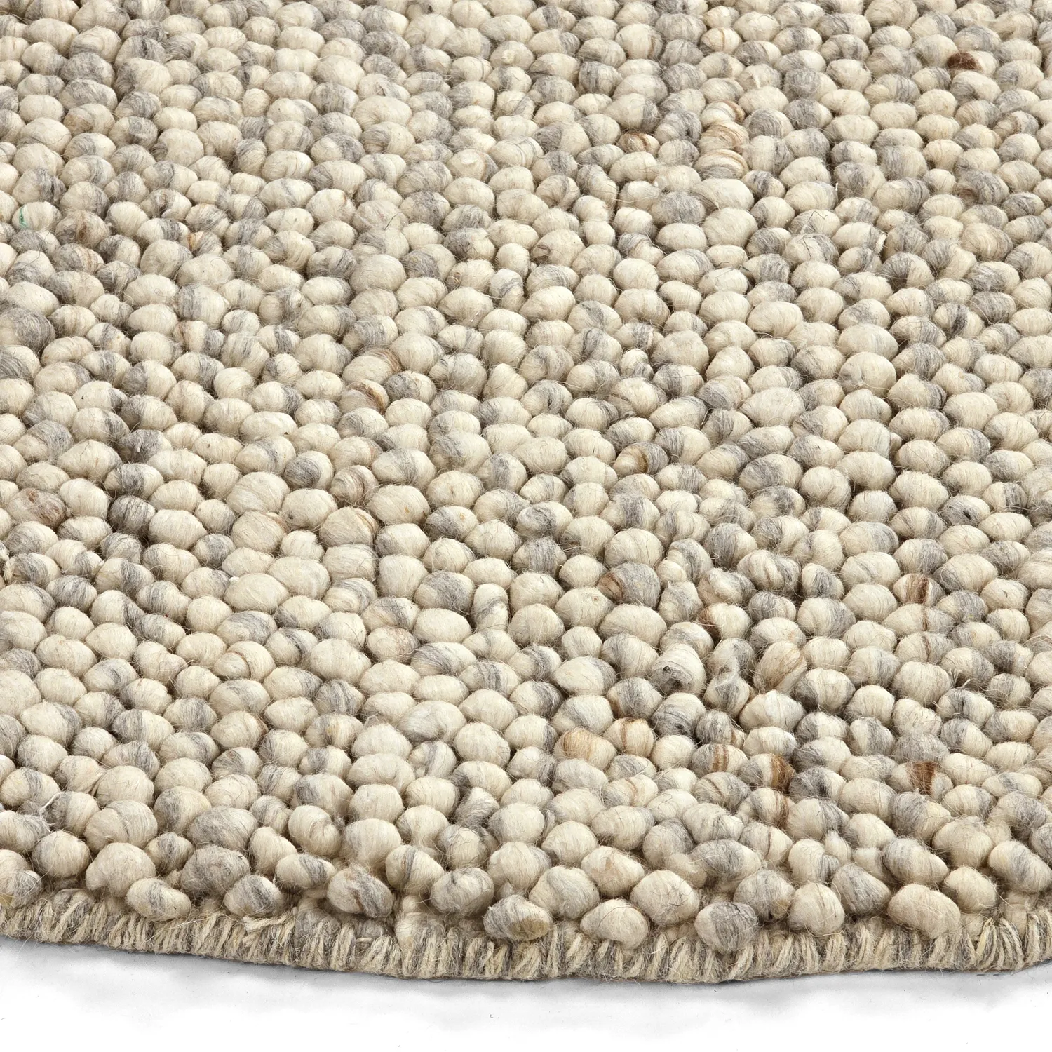 Rundt tæppe - Avafors Wool Bubble (grå/beige)