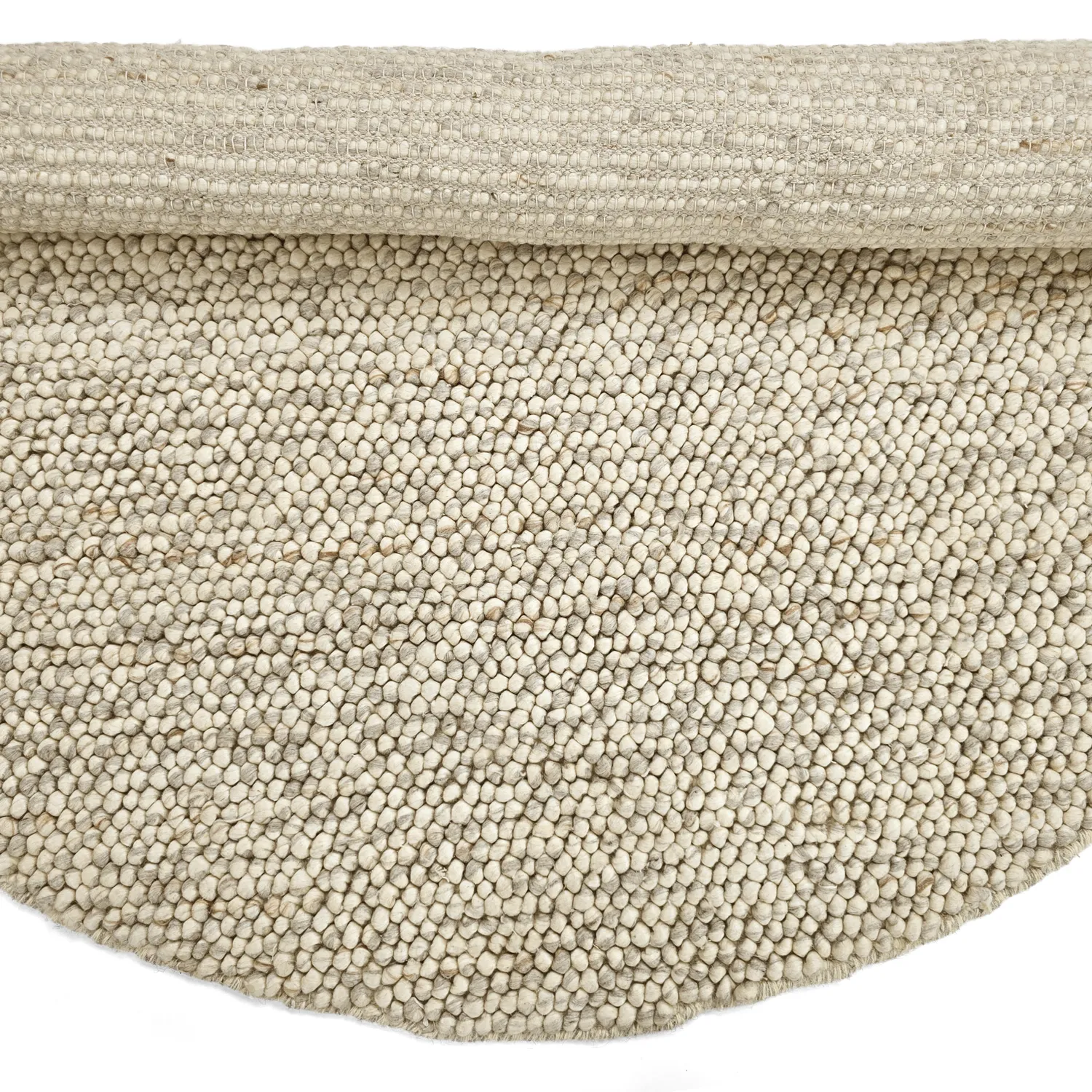 Rundt tæppe - Avafors Wool Bubble (grå/beige)