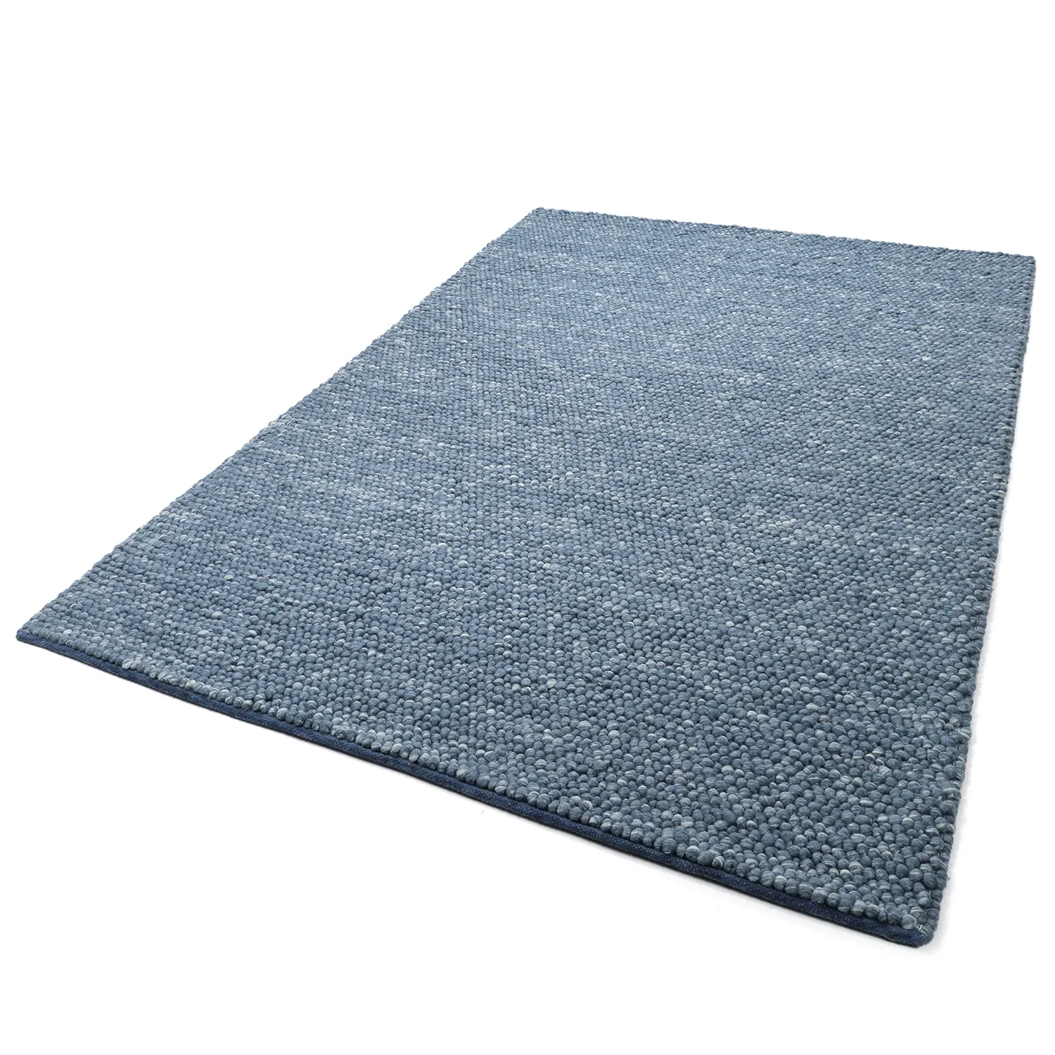 Uldtæppe - Avafors Wool Bubble (marineblå/creme)