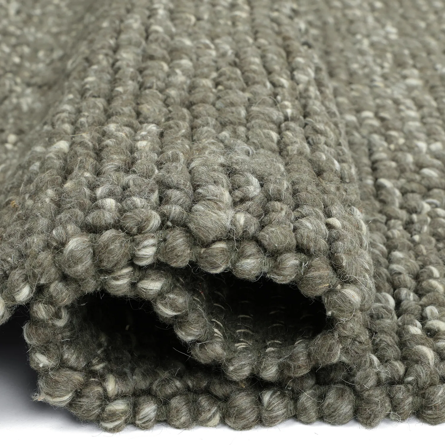 Uldtæppe - Avafors Wool Bubble (mosgrøn/creme)