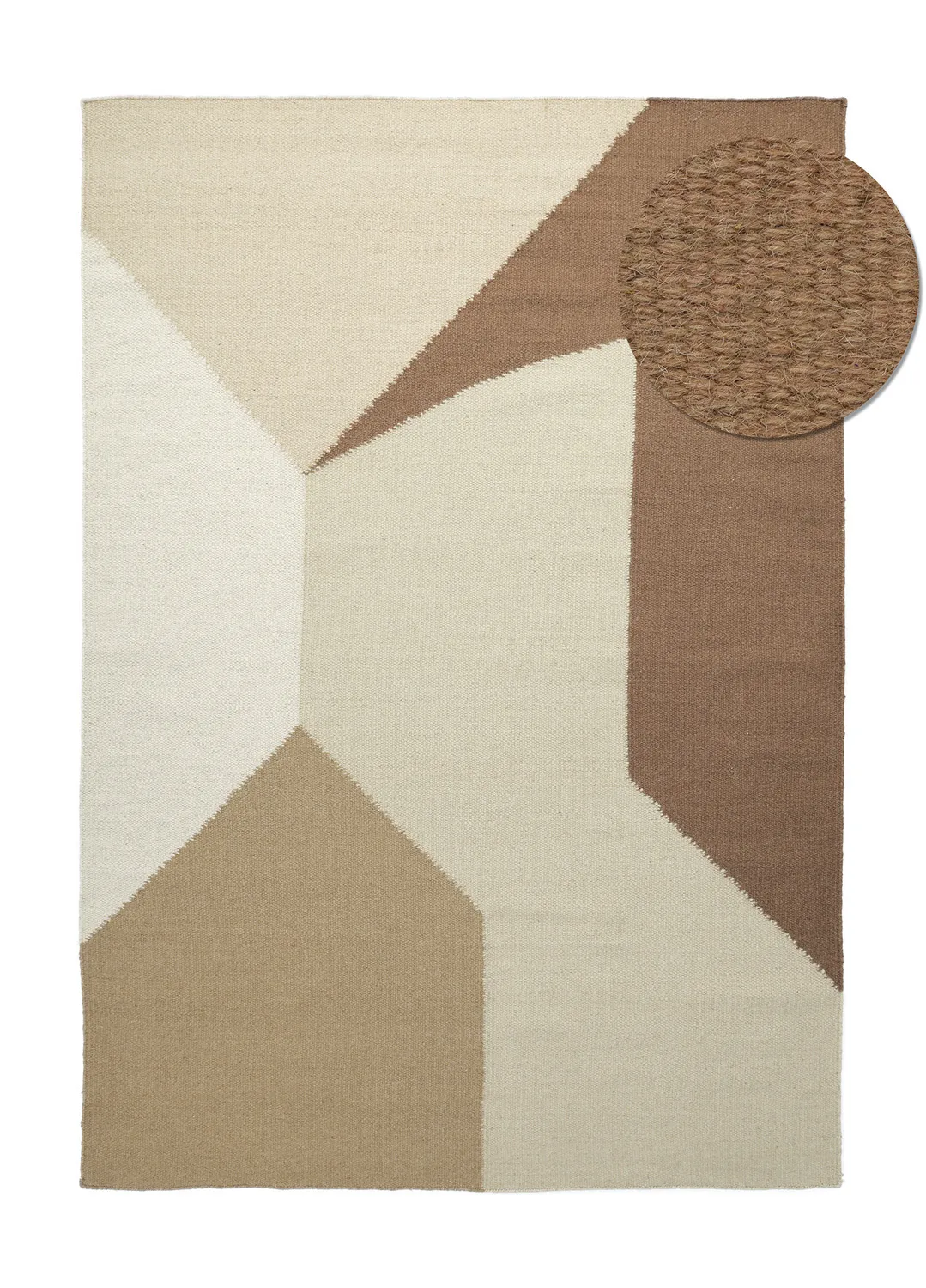 Uldtæppe - Aveiro (beige/multi)