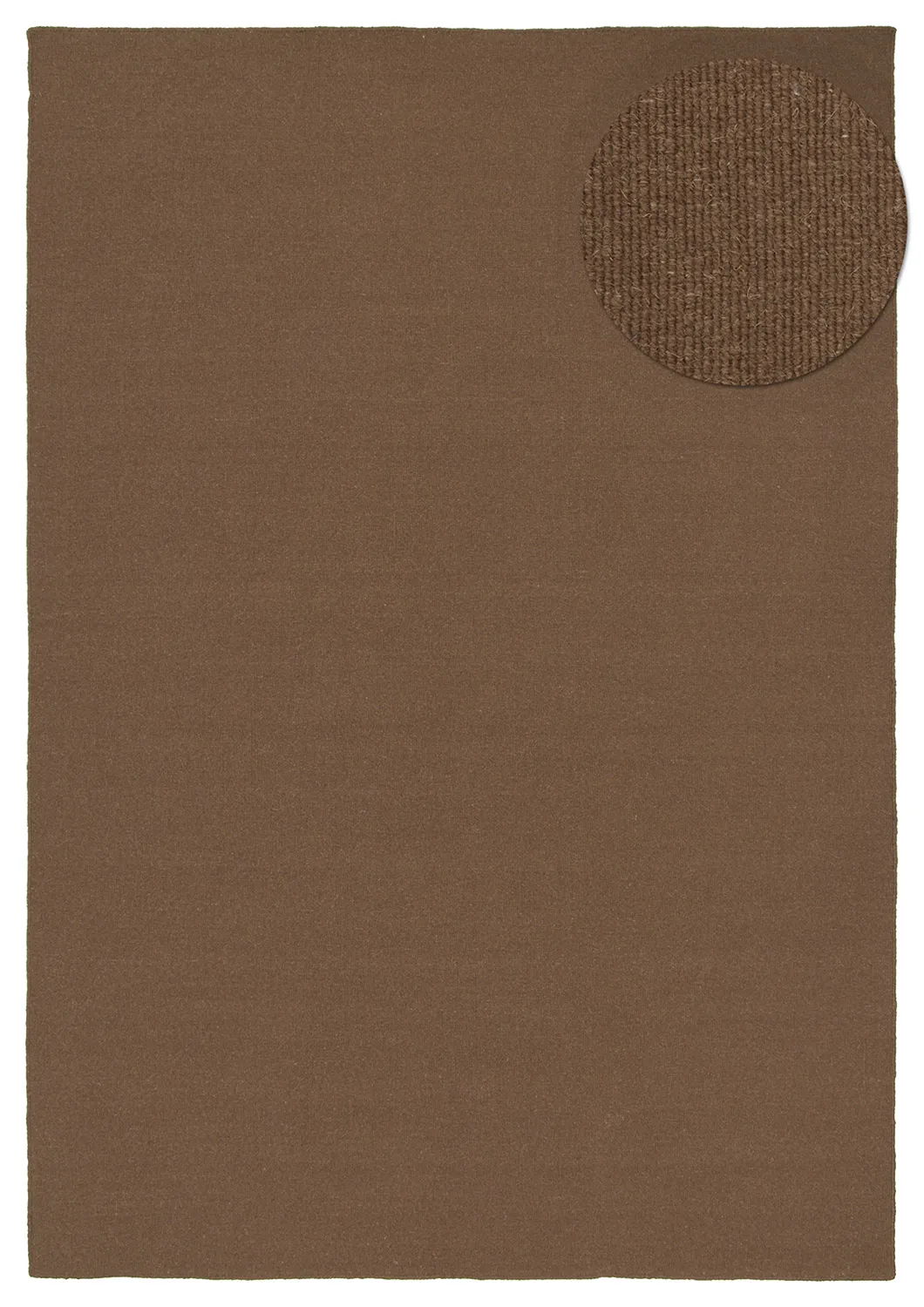 Uldtæppe - Charonne Flat Handloom Wool Premium (brun)
