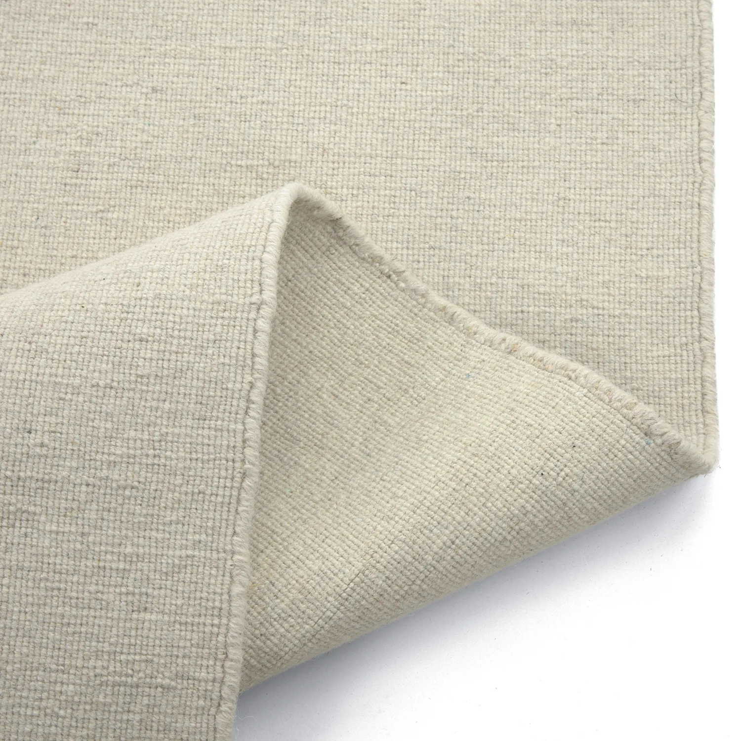 Uldtæppe - Charonne Flat Handloom Wool Premium (fløde)