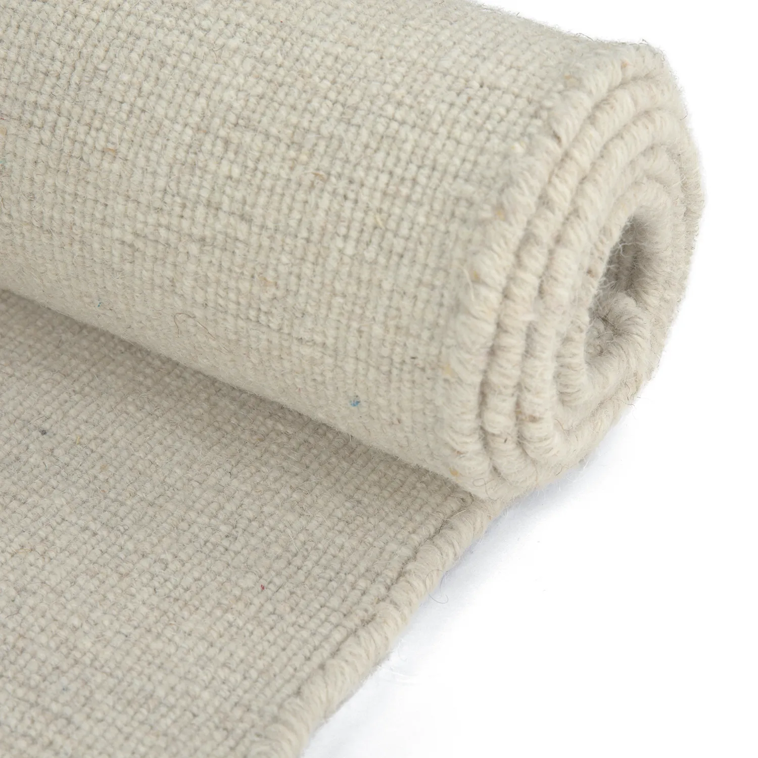 Uldtæppe - Charonne Flat Handloom Wool Premium (fløde)