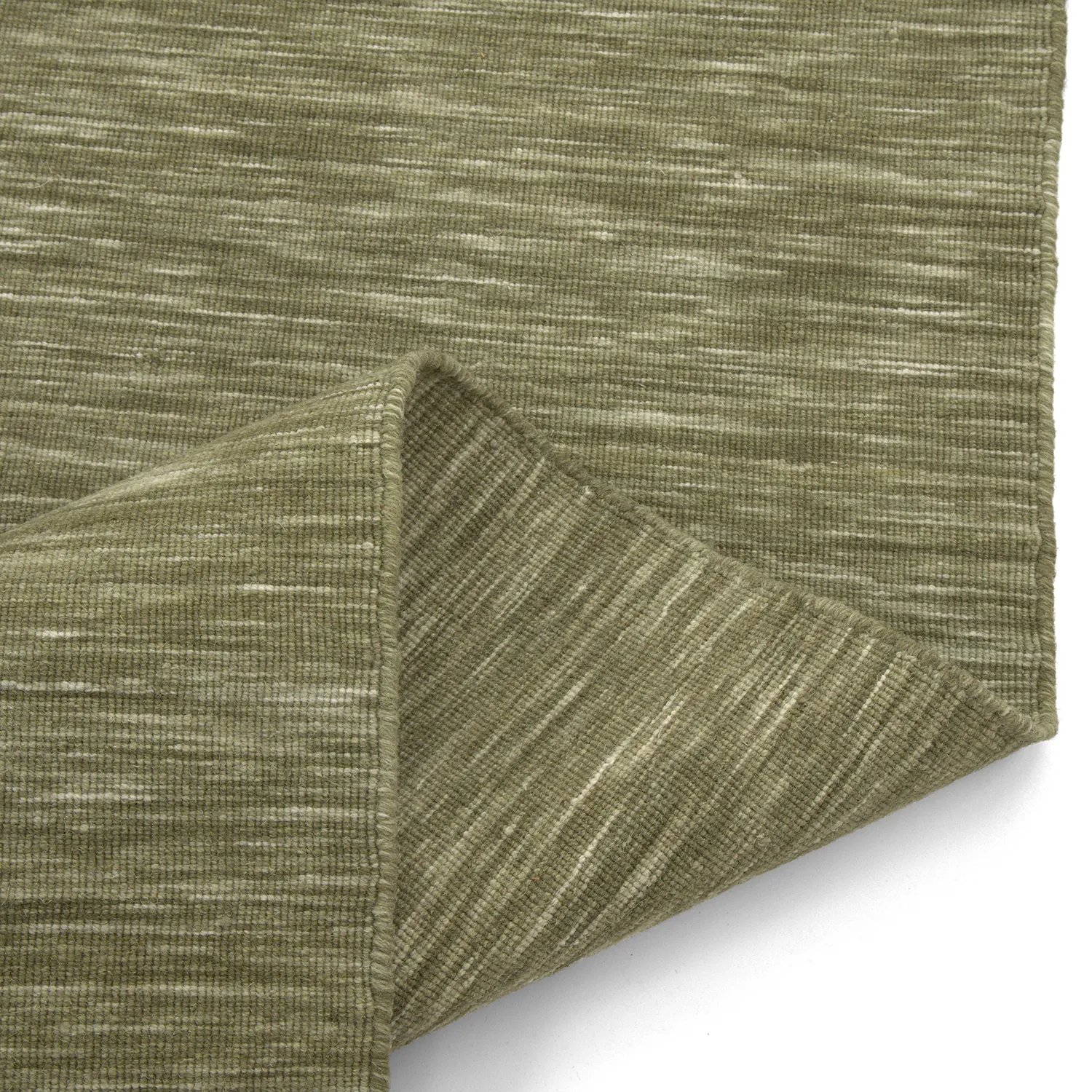Uldtæppe - Charonne Flat Handloom Wool Premium (grøn)