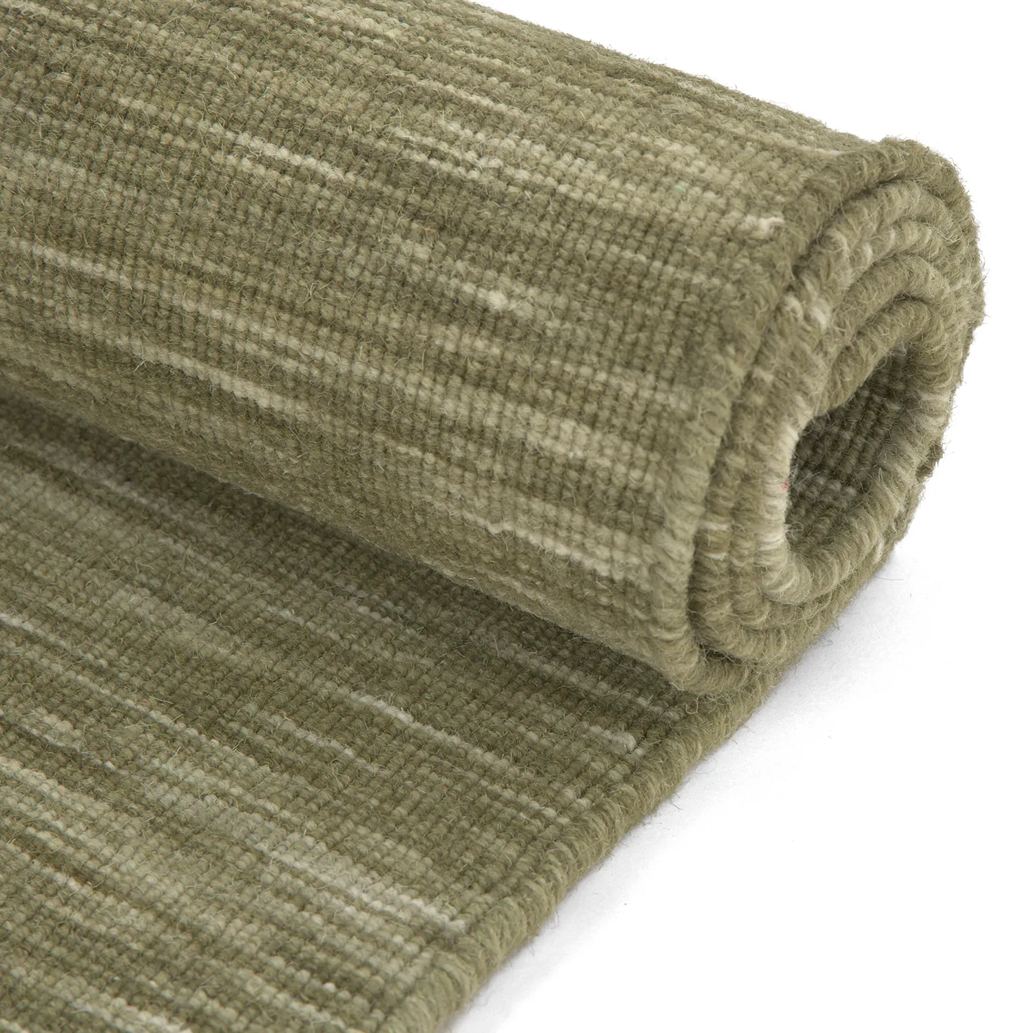 Uldtæppe - Charonne Flat Handloom Wool Premium (grøn)