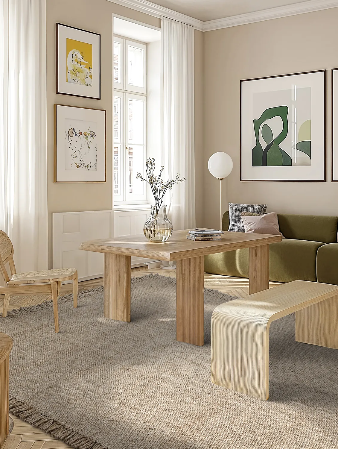 Uldtæppe - Dalita (brun)