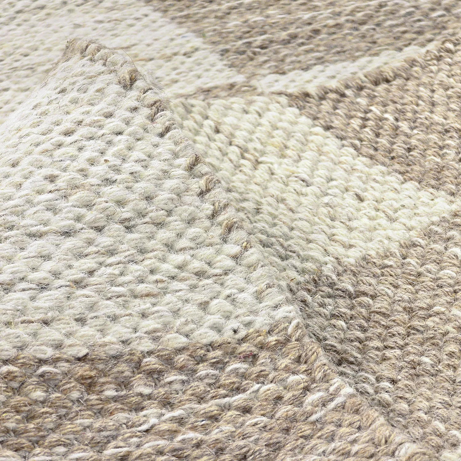 Uldtæppe - Dundee (beige/hvid)