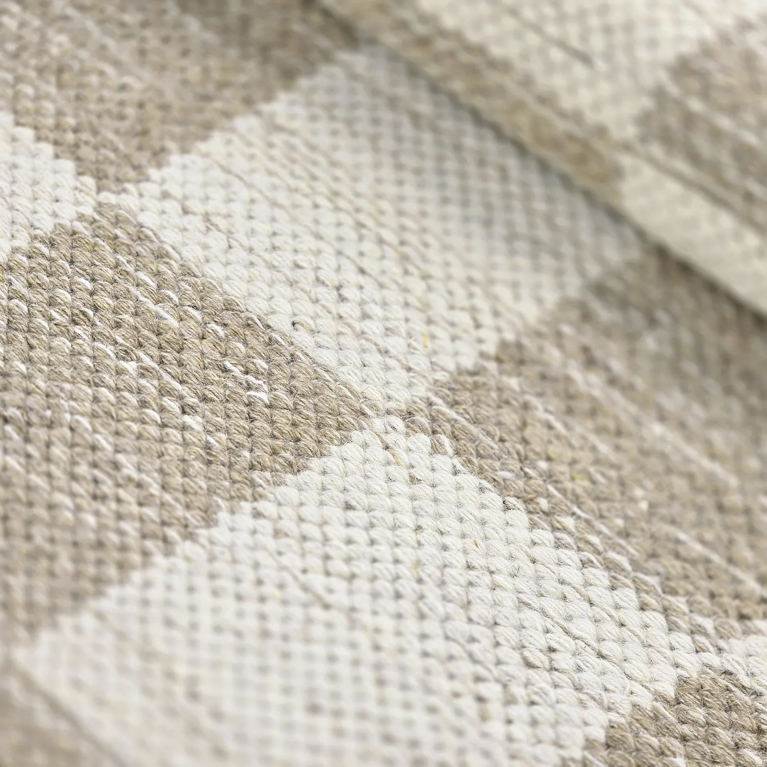 Uldtæppe - Dundee (beige/hvid)