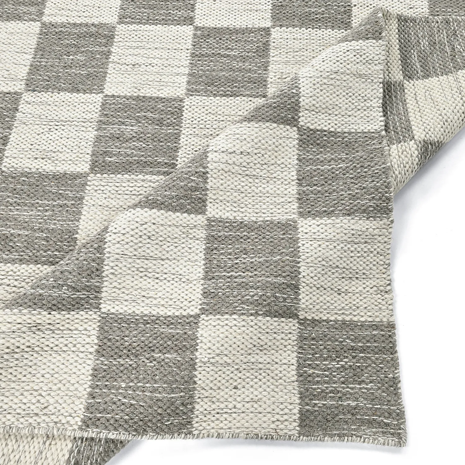 Uldtæppe - Dundee (grå/hvid)