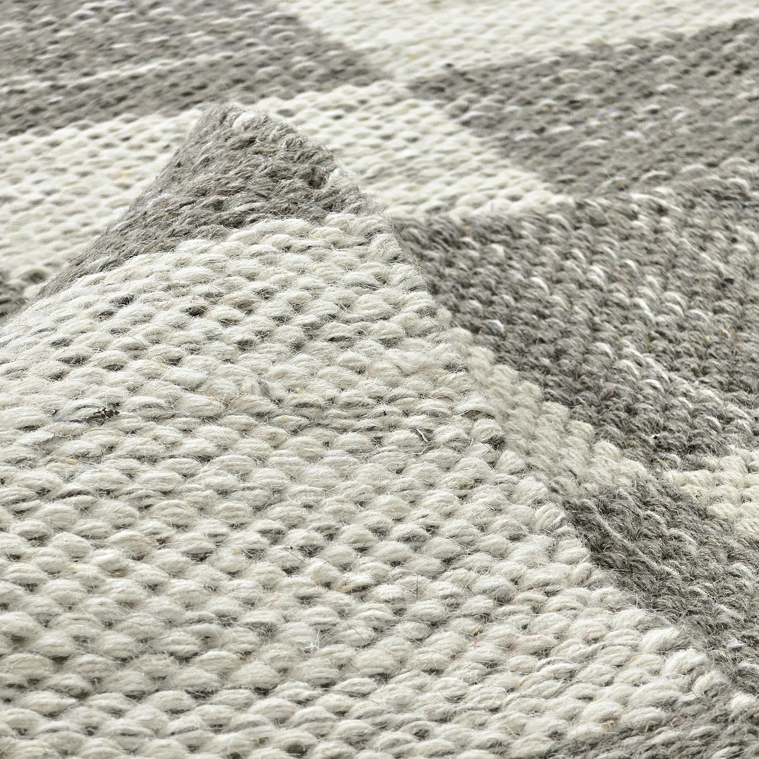 Uldtæppe - Dundee (grå/hvid)