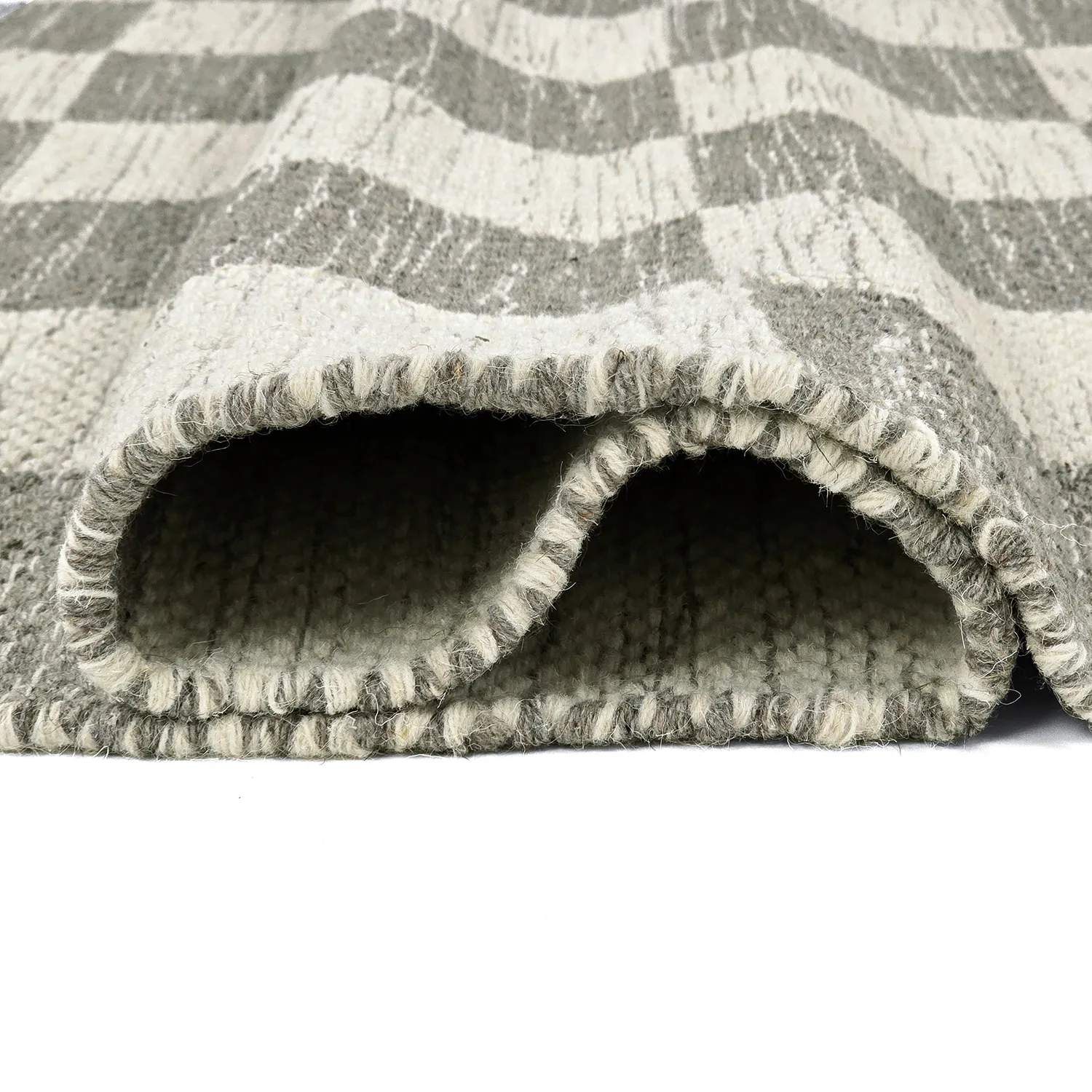 Uldtæppe - Dundee (grå/hvid)