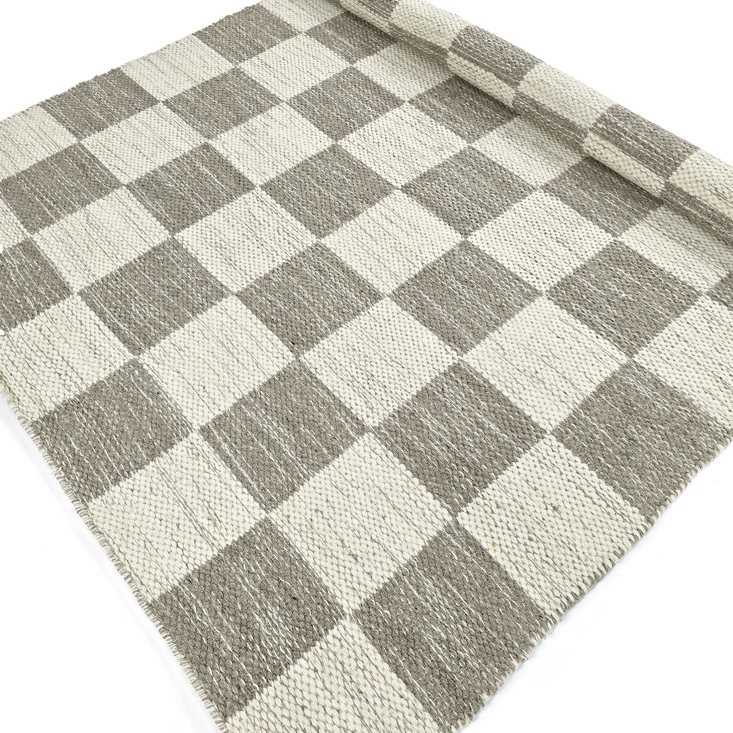 Uldtæppe - Dundee (grå/hvid)