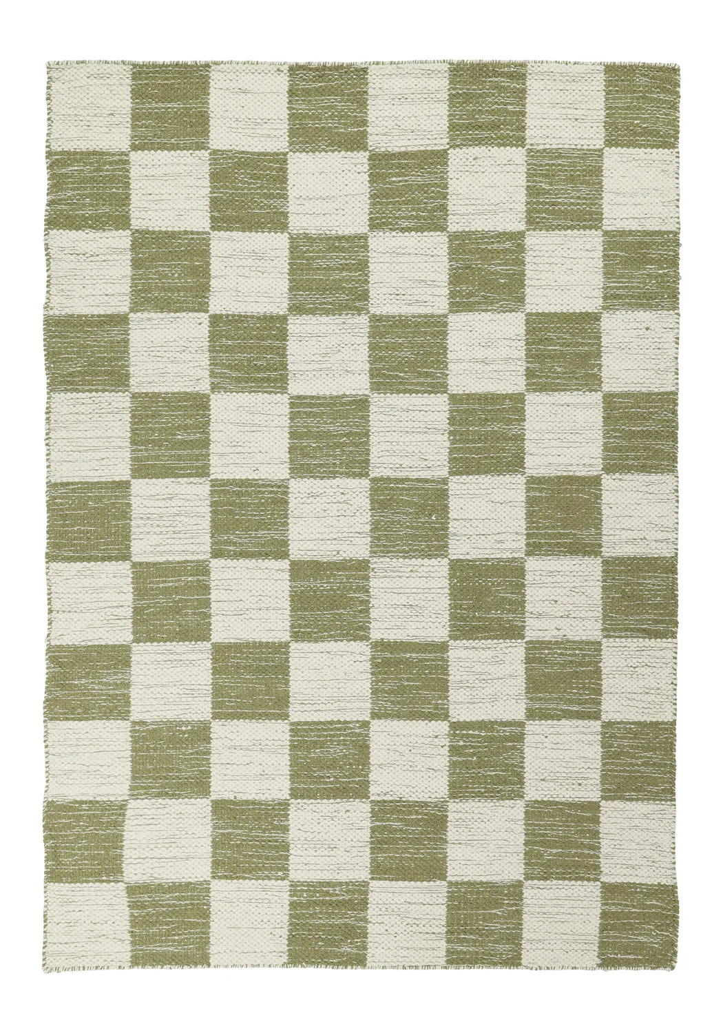 Uldtæppe - Dundee (grøn/hvid)