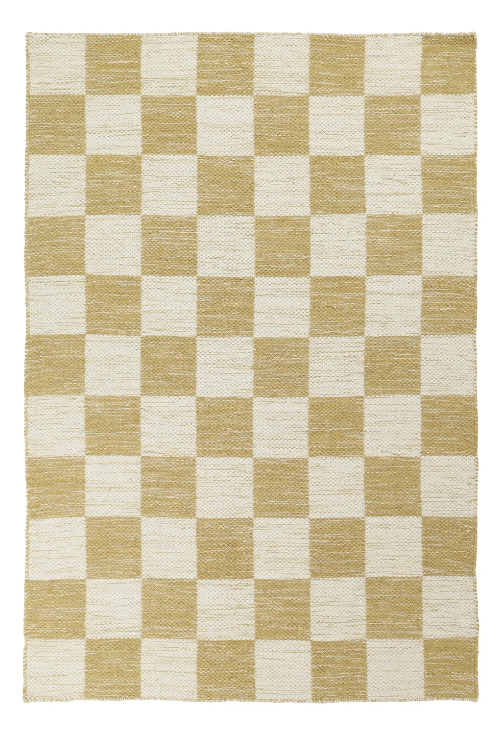 Uldtæppe - Dundee (gul/hvid)