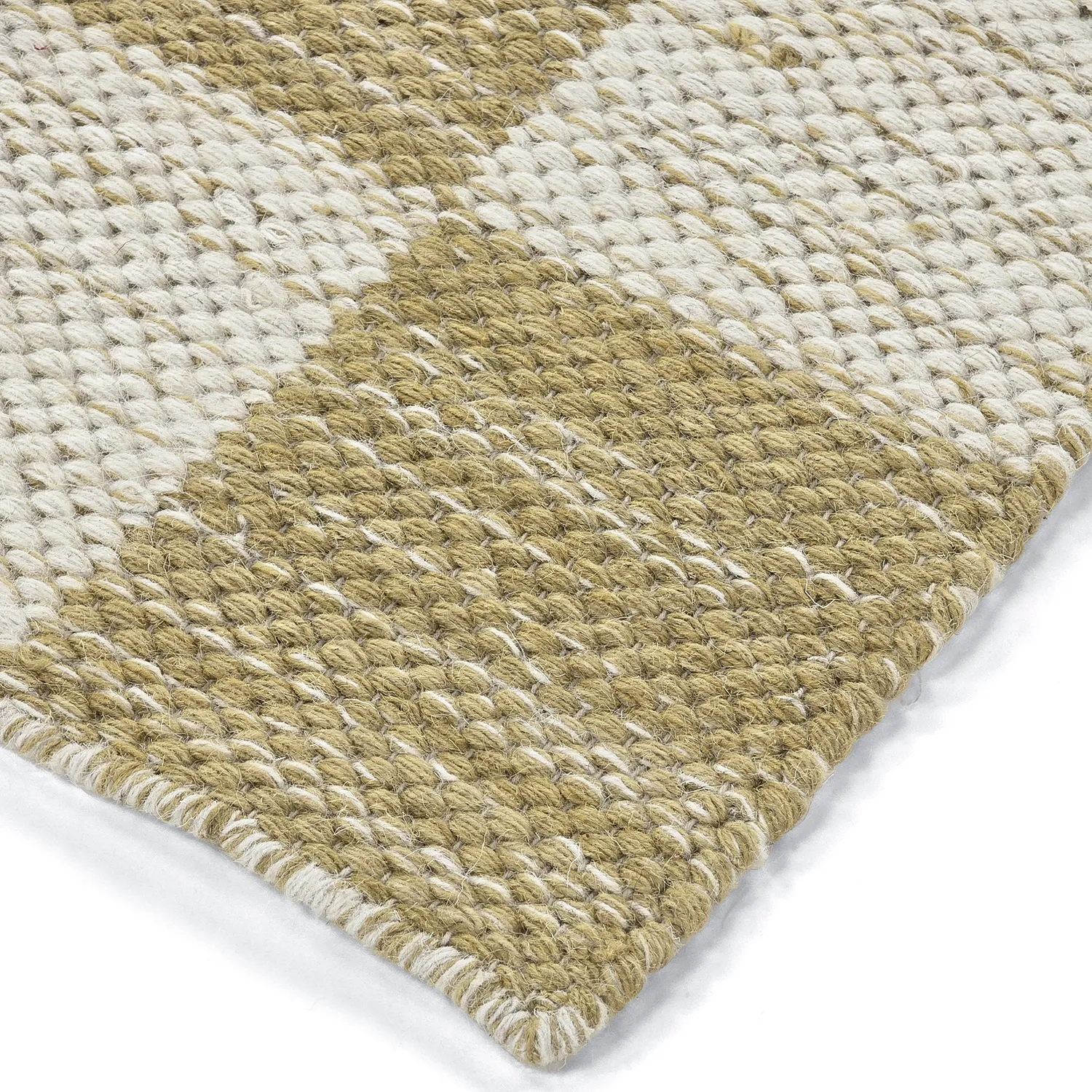 Uldtæppe - Dundee (gul/hvid)