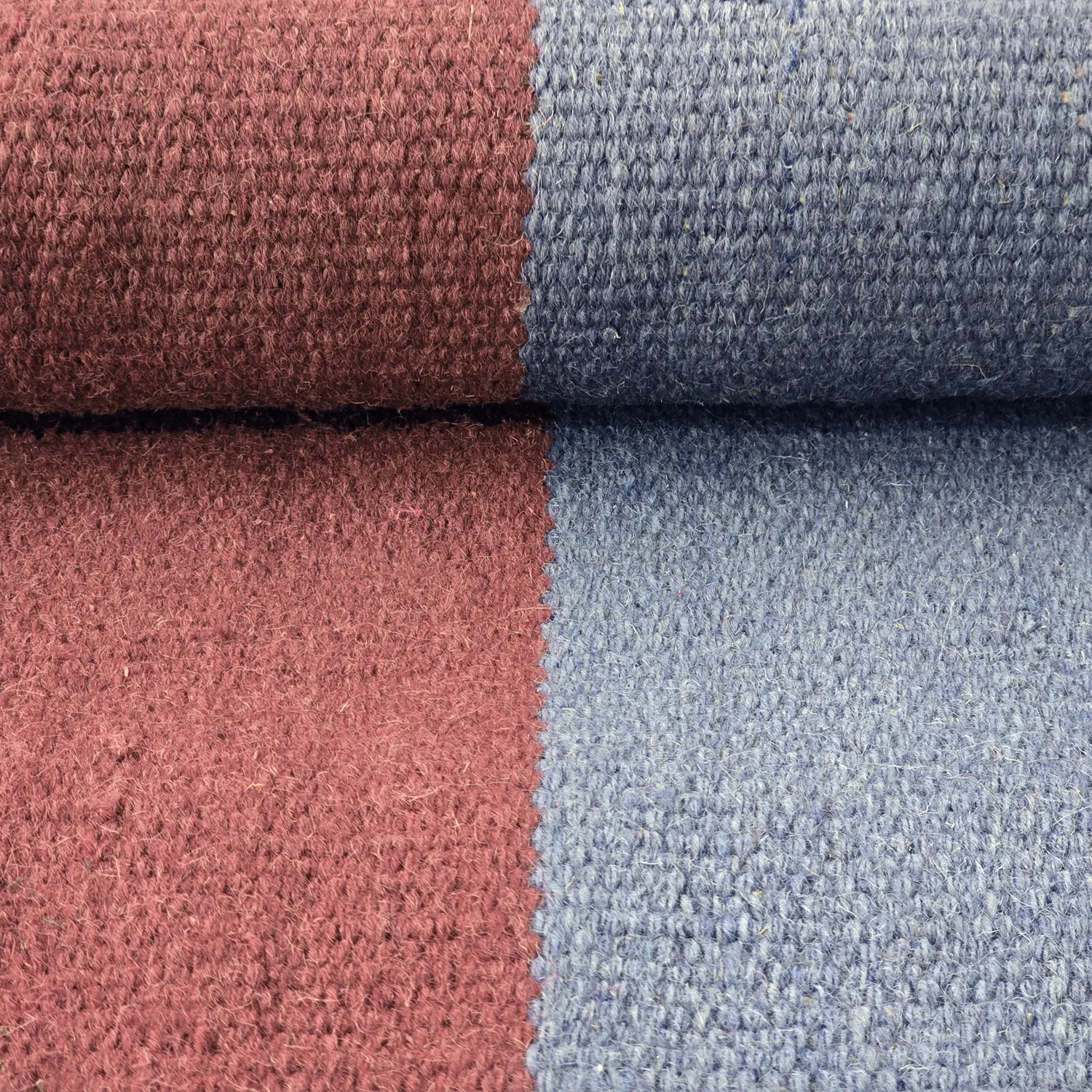 Uldtæppe - Garine (blå/rød)