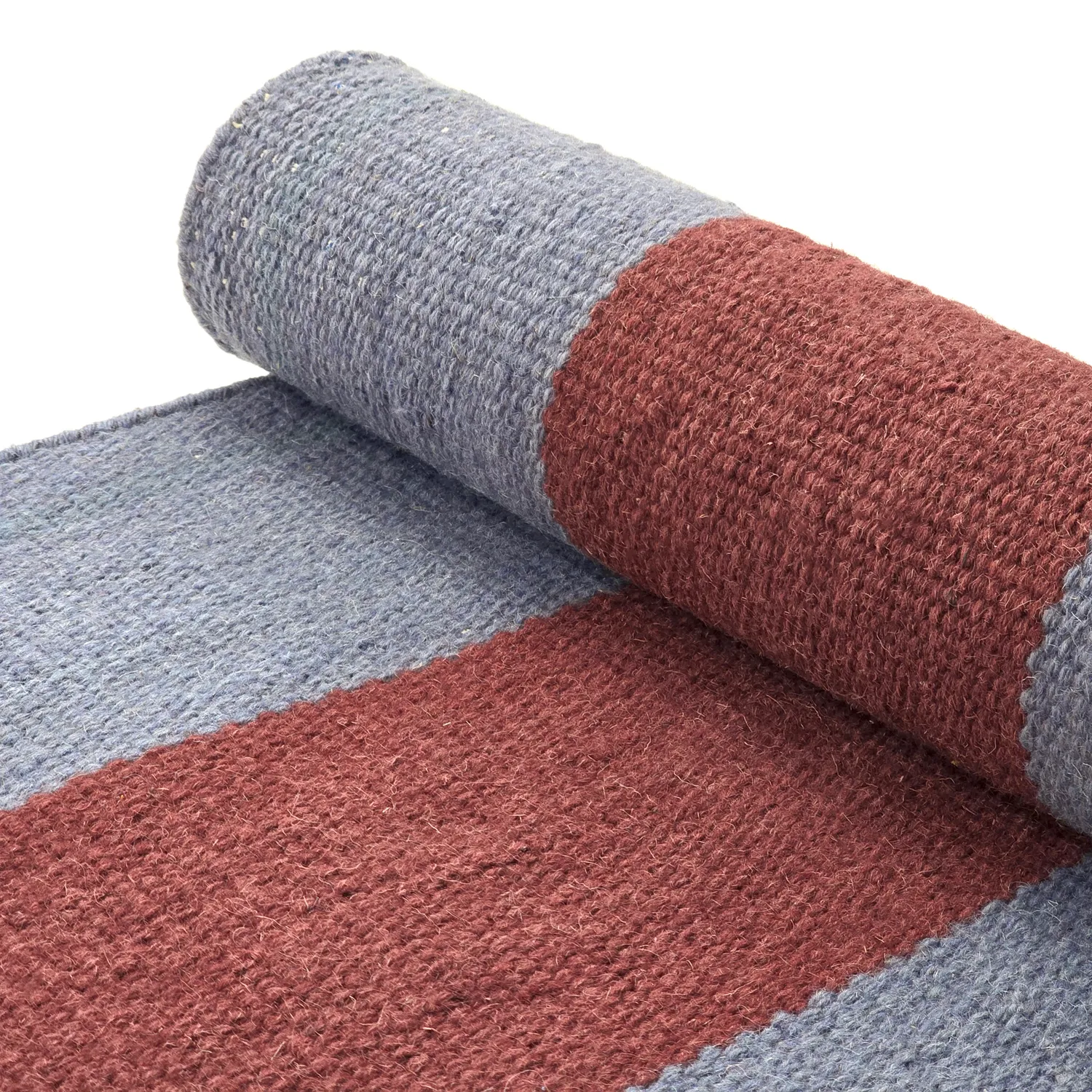 Uldtæppe - Garine (blå/rød)