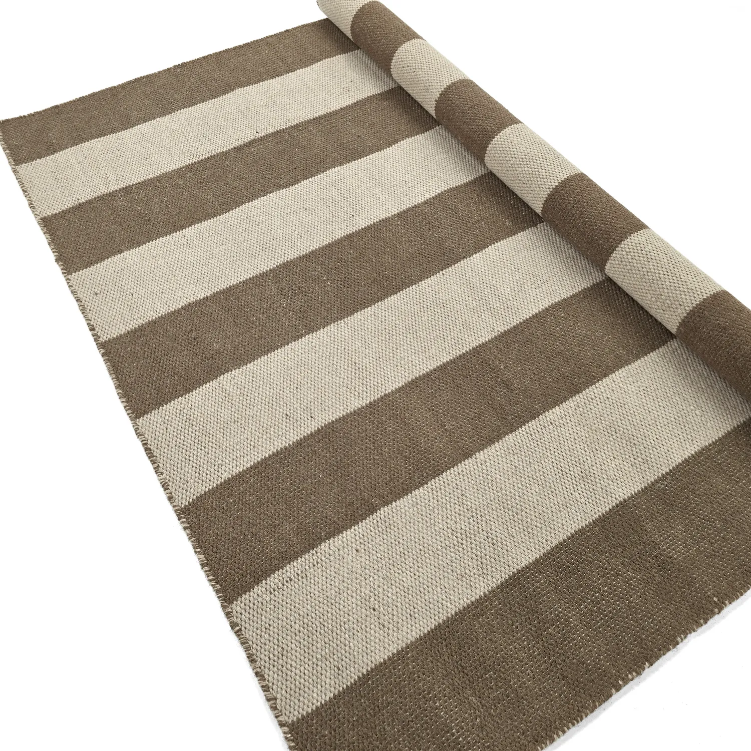 Uldtæppe - Garine (brun/beige)