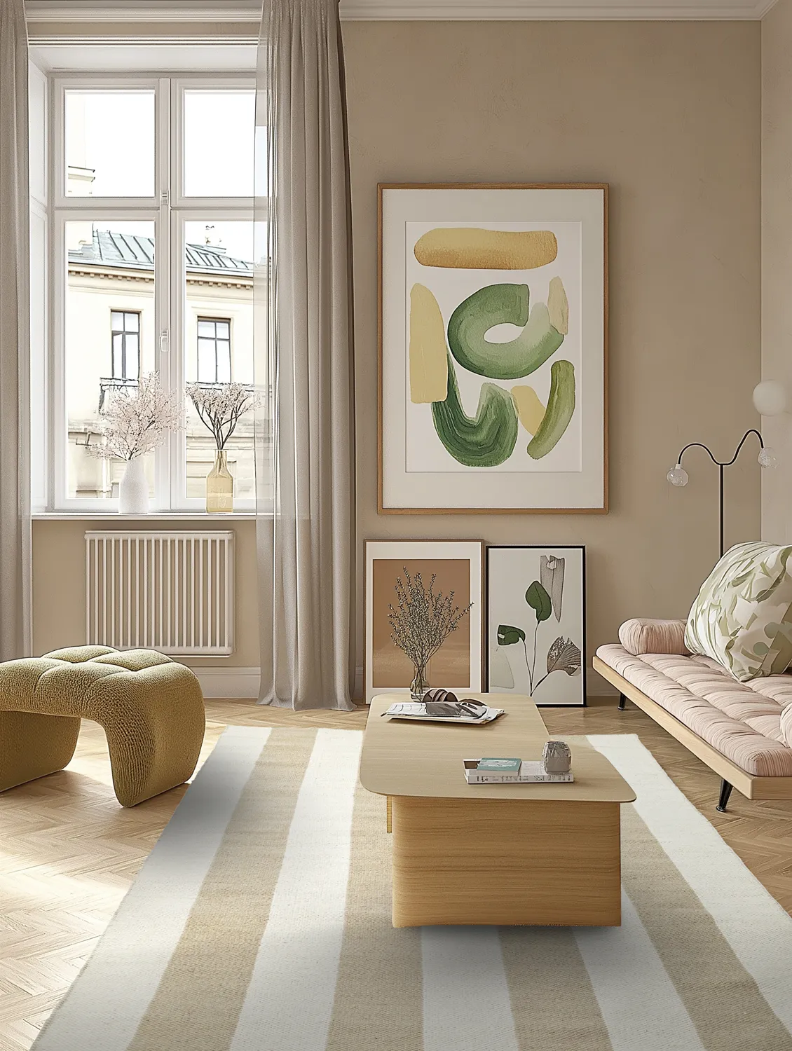 Uldtæppe - Garine (off white/beige)