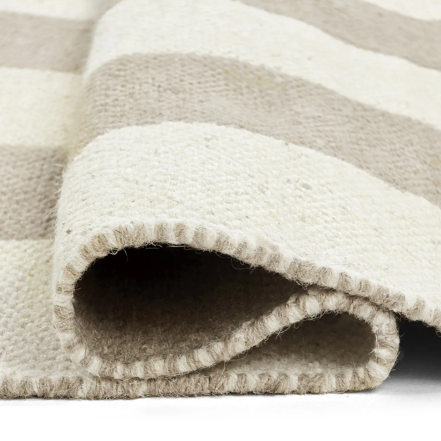 Uldtæppe - Garine (off white/beige)