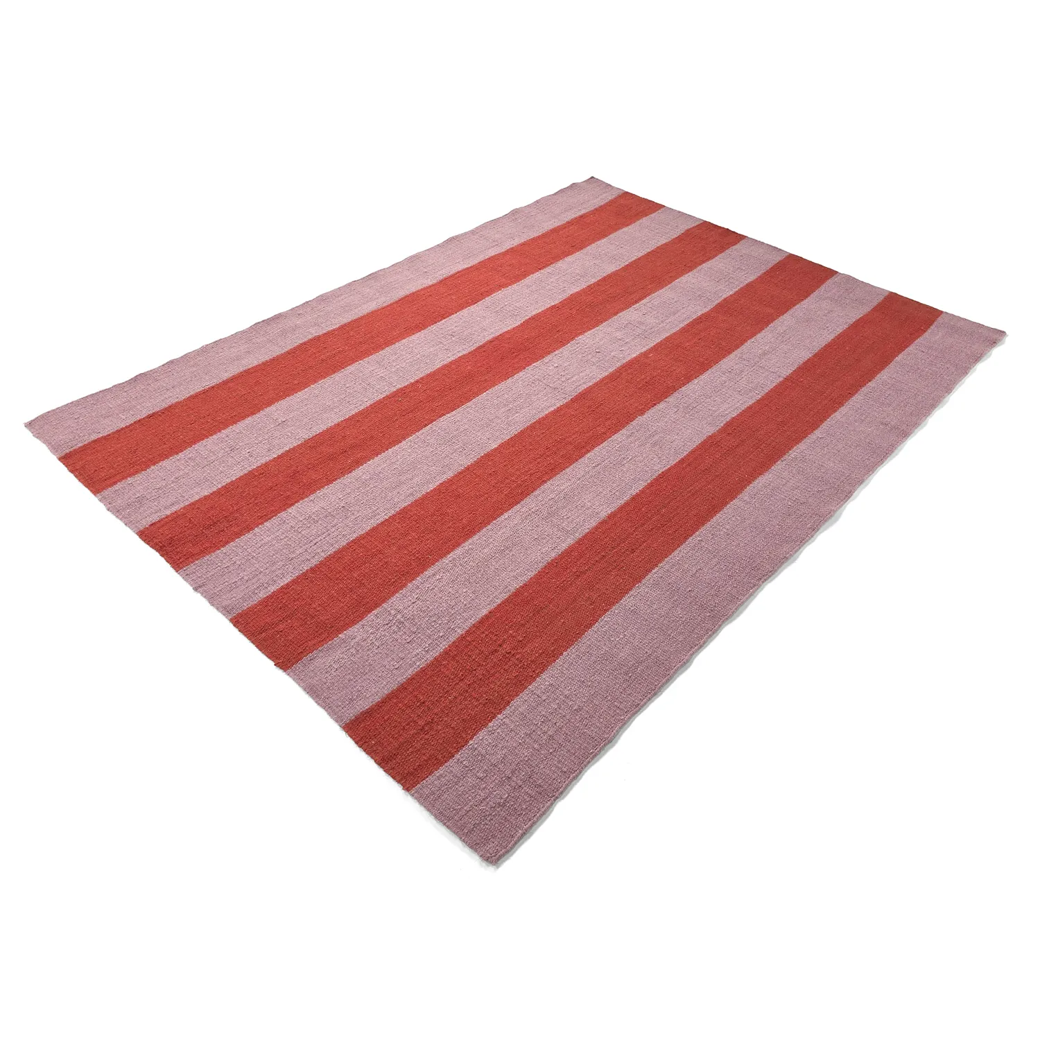 Uldtæppe - Garine (pink/rød)