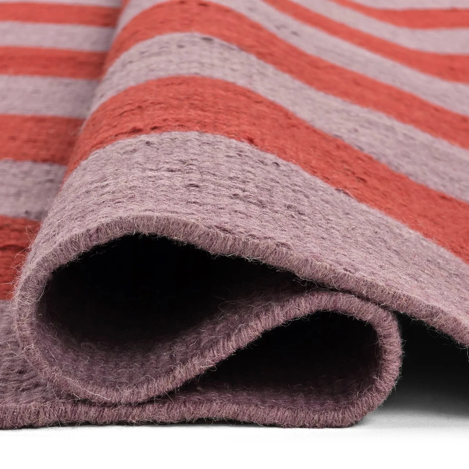 Uldtæppe - Garine (pink/rød)