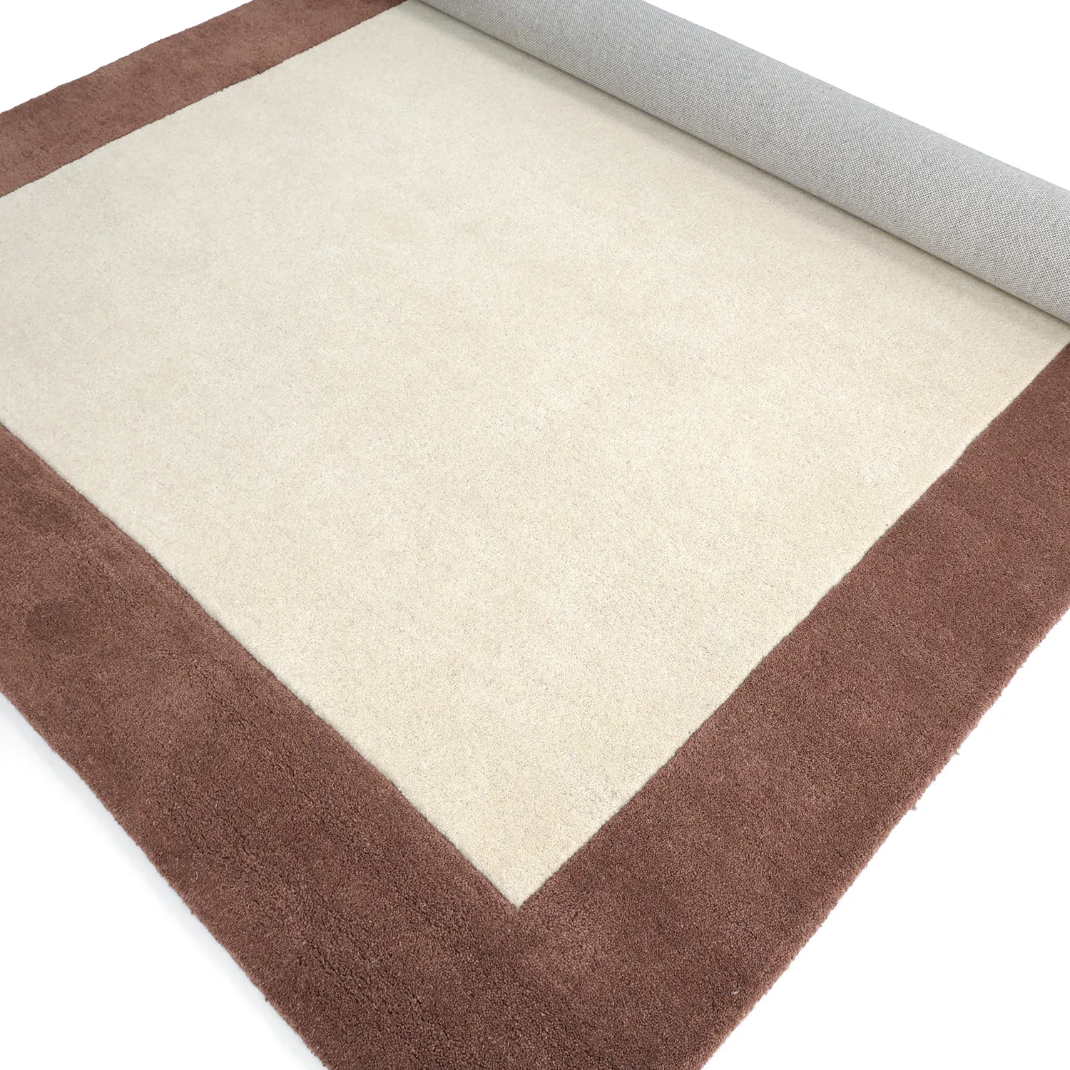Uldtæppe - Gaya Hand Tufted Wool Premium (creme/brun)