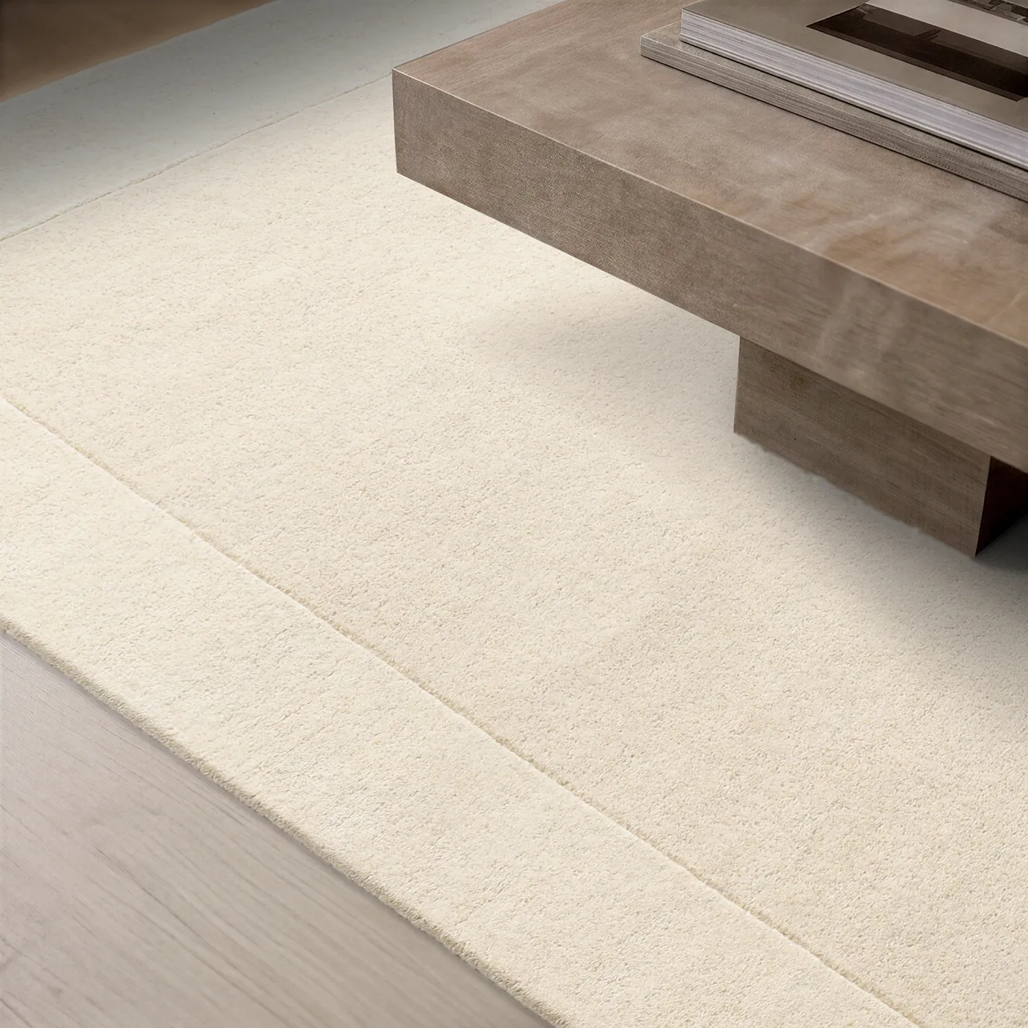 Uldtæppe - Gaya Hand Tufted Wool Premium (creme/hvid)