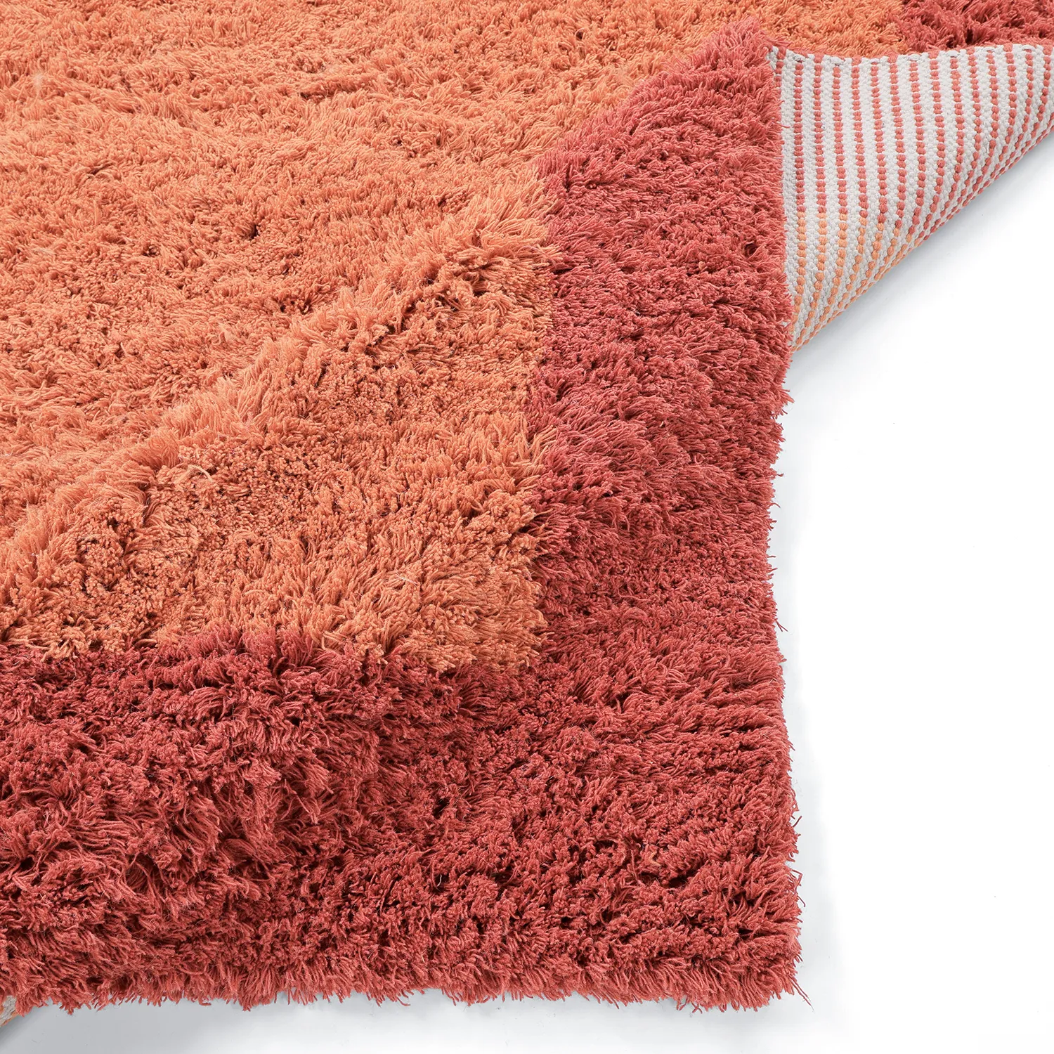 Uldtæppe - Khenifra Handknot Wool Premium (orange/rød)