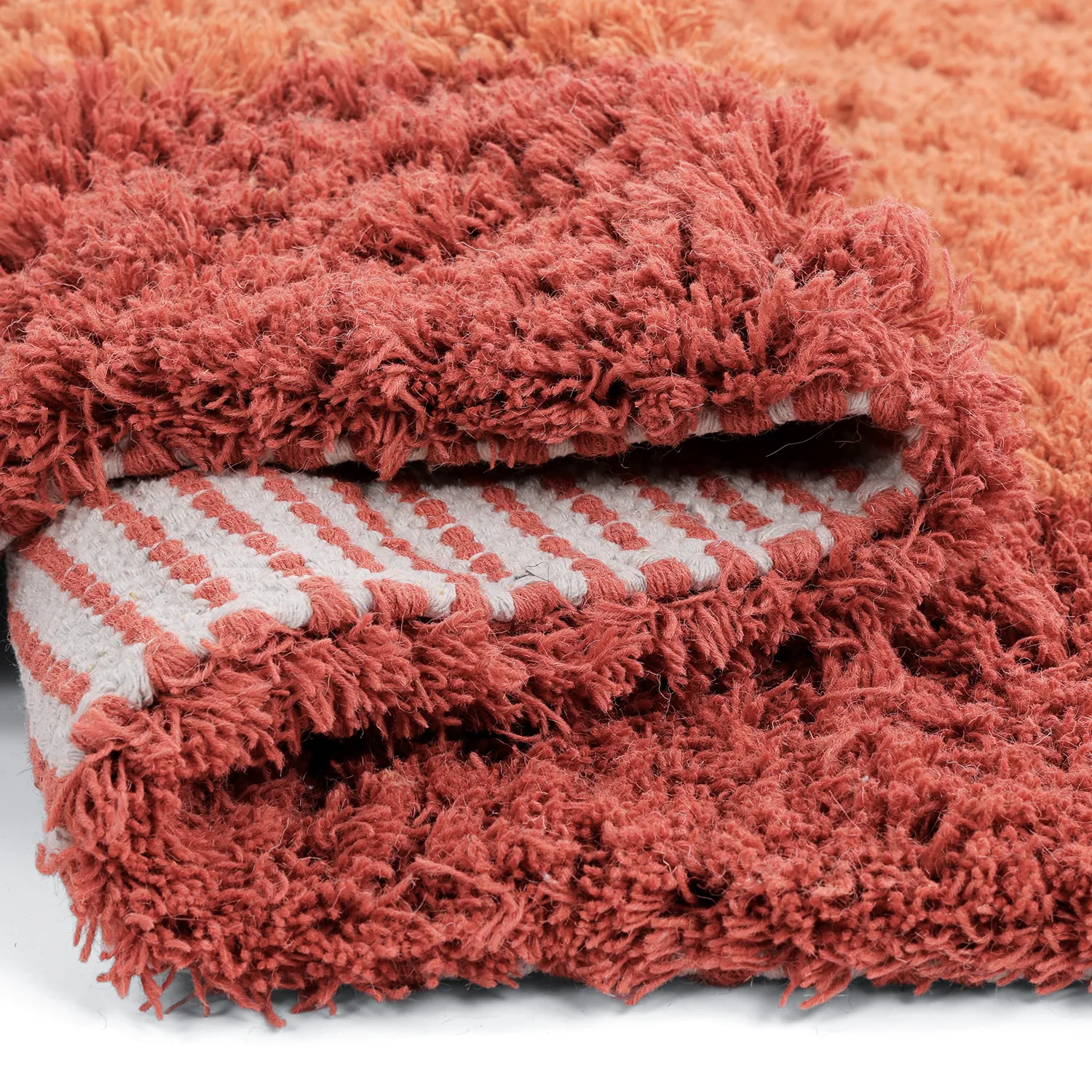 Uldtæppe - Khenifra Handknot Wool Premium (orange/rød)