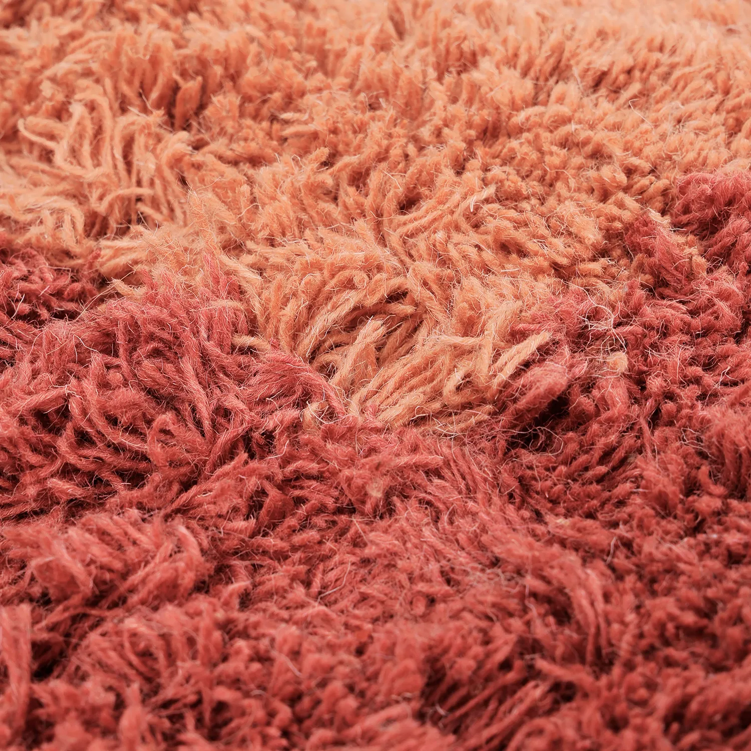 Uldtæppe - Khenifra Handknot Wool Premium (orange/rød)