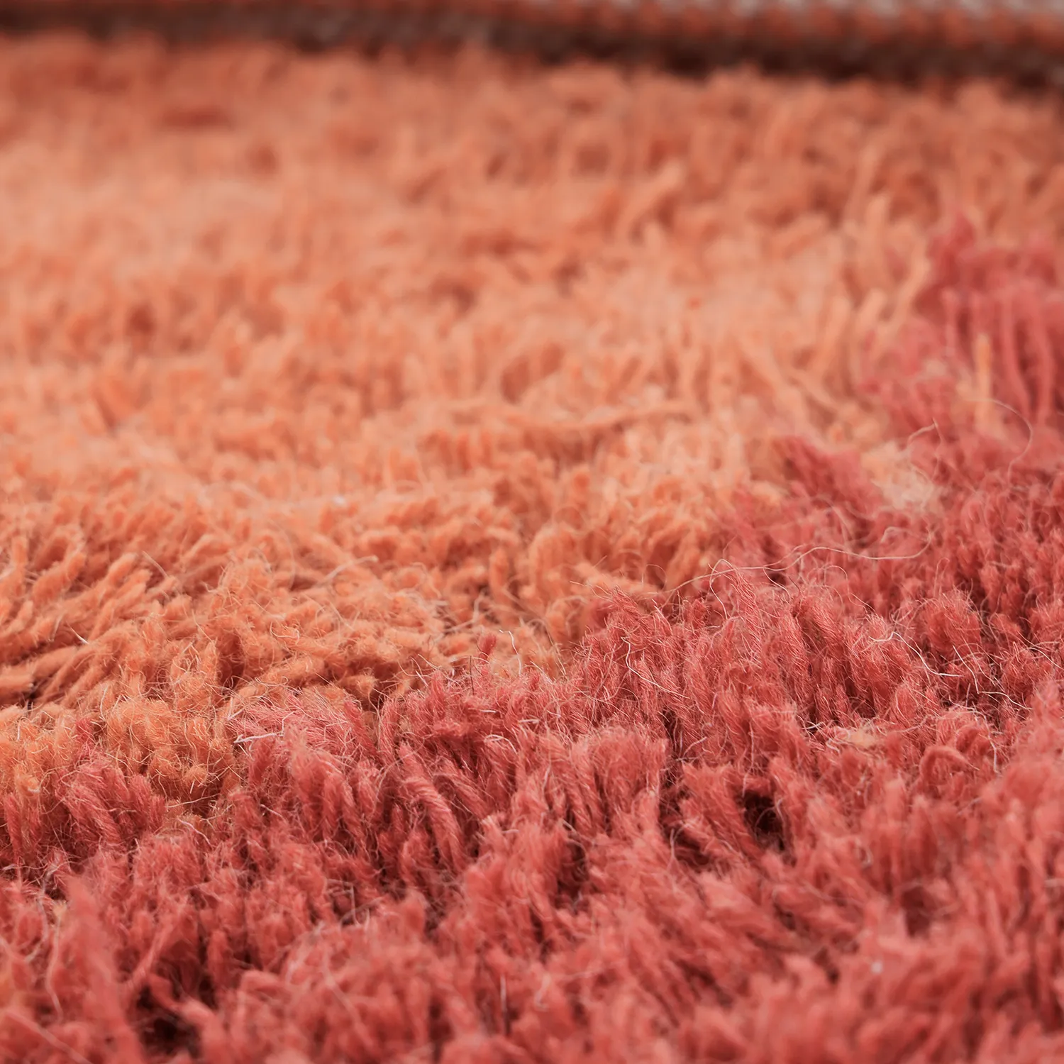 Uldtæppe - Khenifra Handknot Wool Premium (orange/rød)