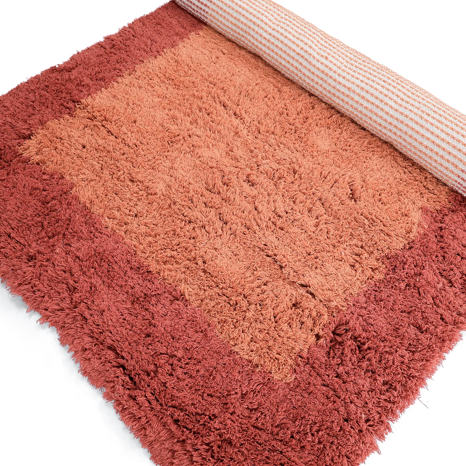 Uldtæppe - Khenifra Handknot Wool Premium (orange/rød)