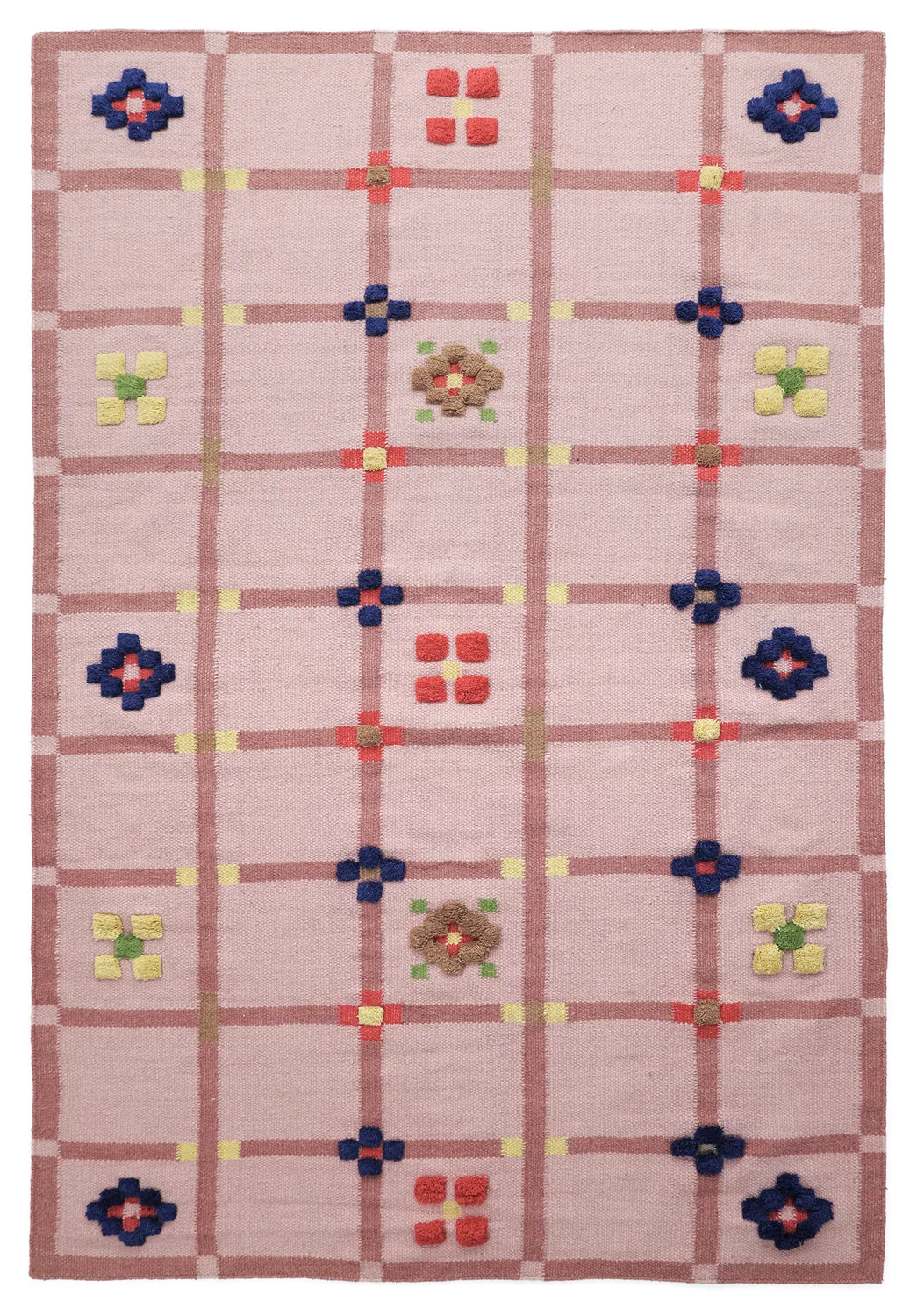 Uldtæppe - Lausanne Flatweave Tufted Premium (lyserød)